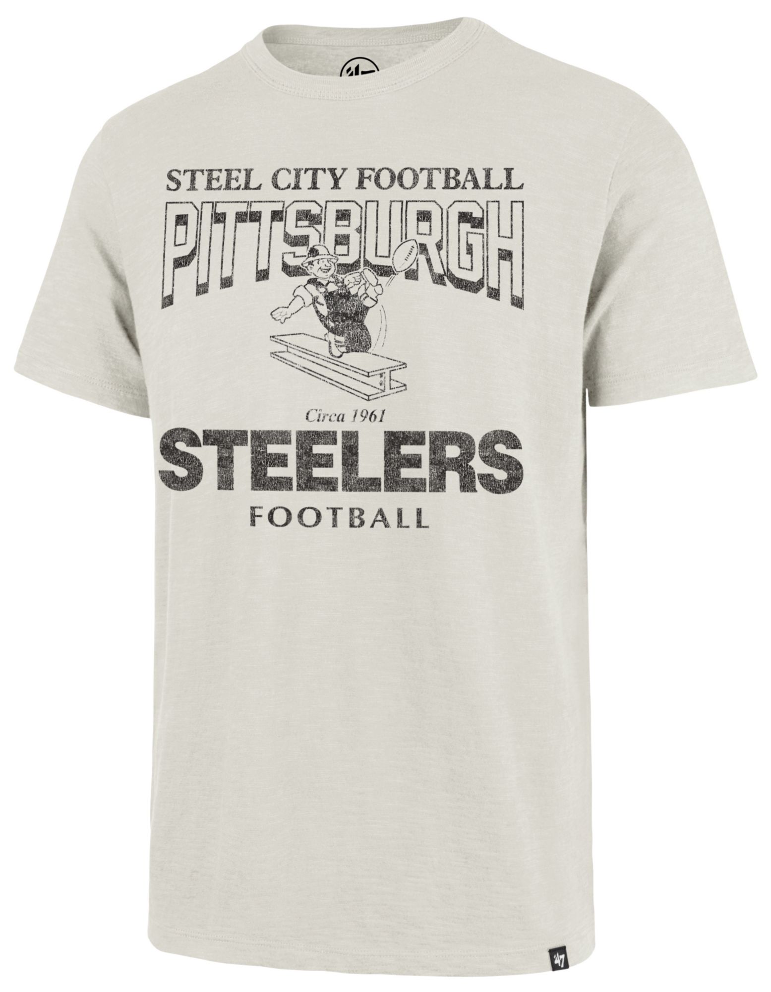 '47 Men's Pittsburgh Steelers Sandstone Head On Scrum T-Shirt