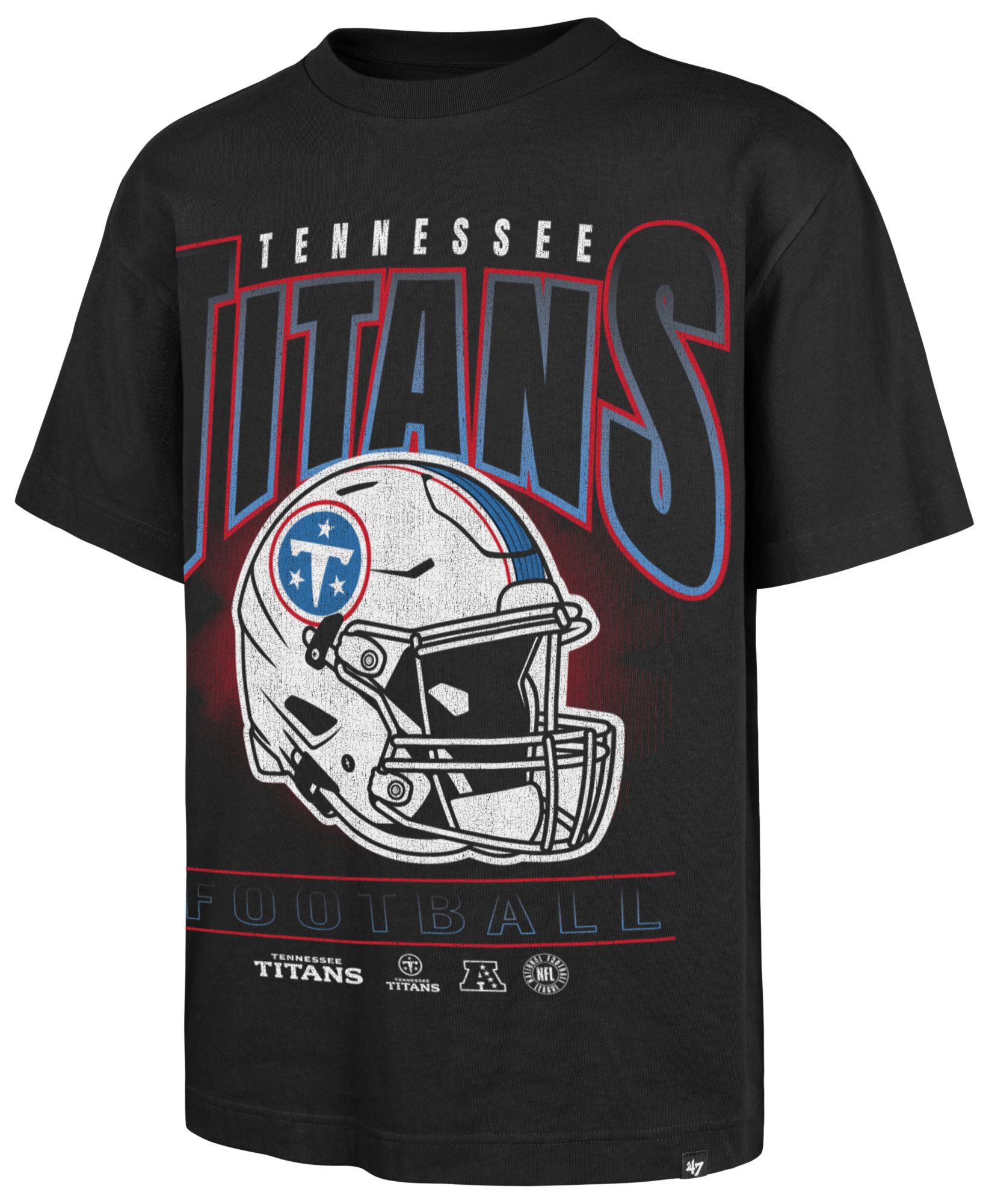 '47 Men's Tennessee Titans Black Helmet T-Shirt