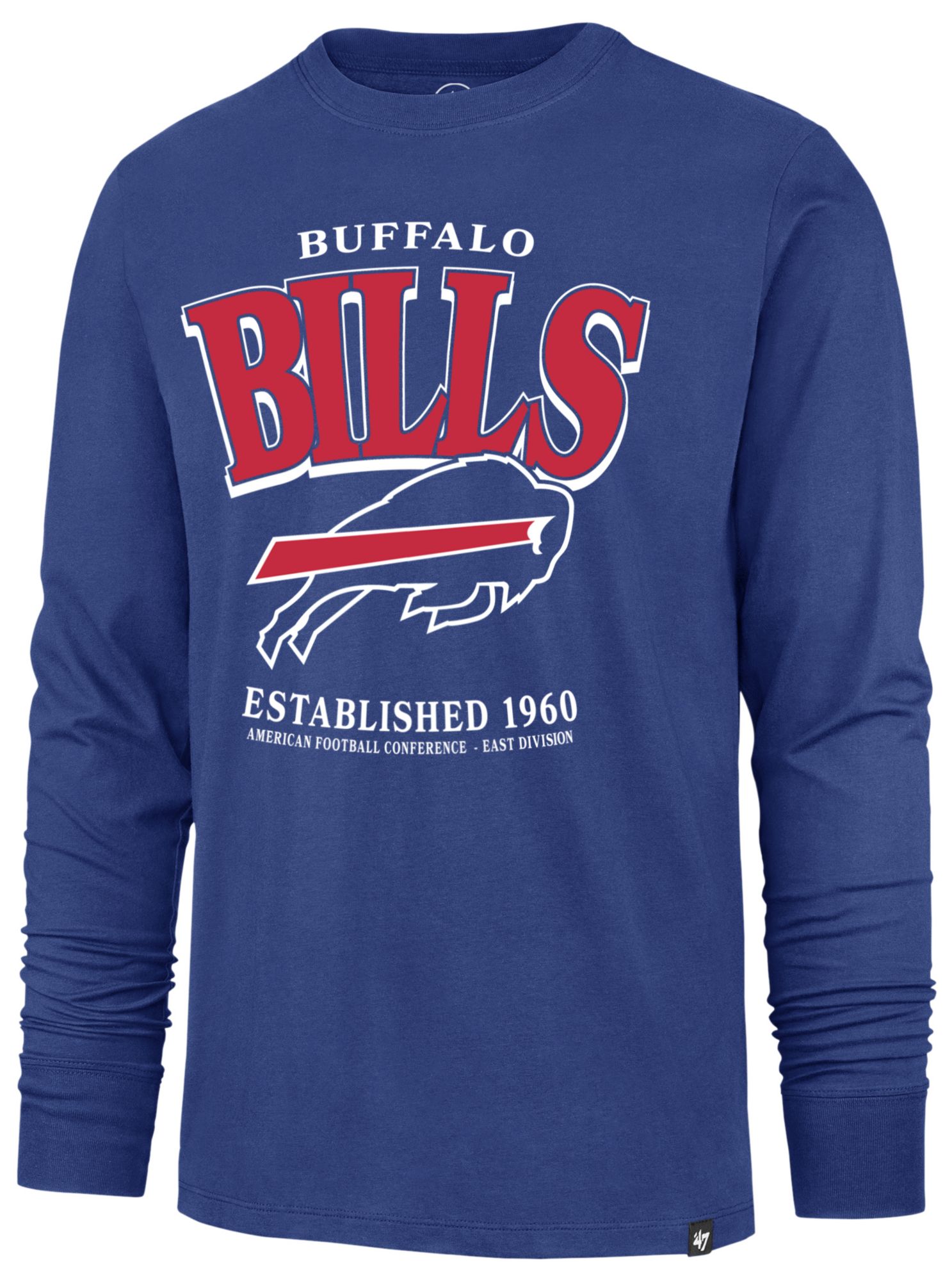 '47 Men's Buffalo Bills Blue Checkdown Long Sleeve Shirt