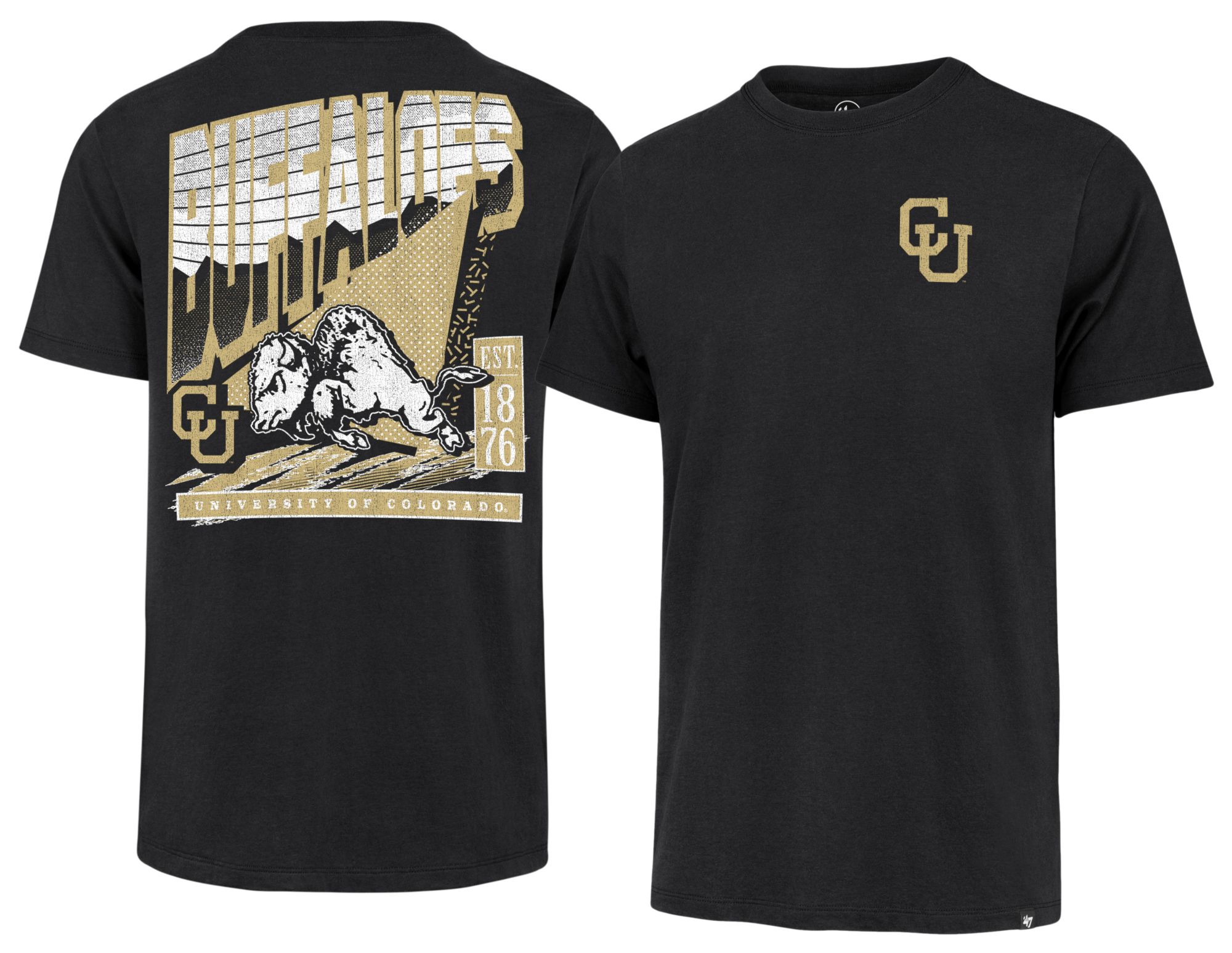 '47 Men's Colorado Buffaloes Flint Black Reppin' T-Shirt