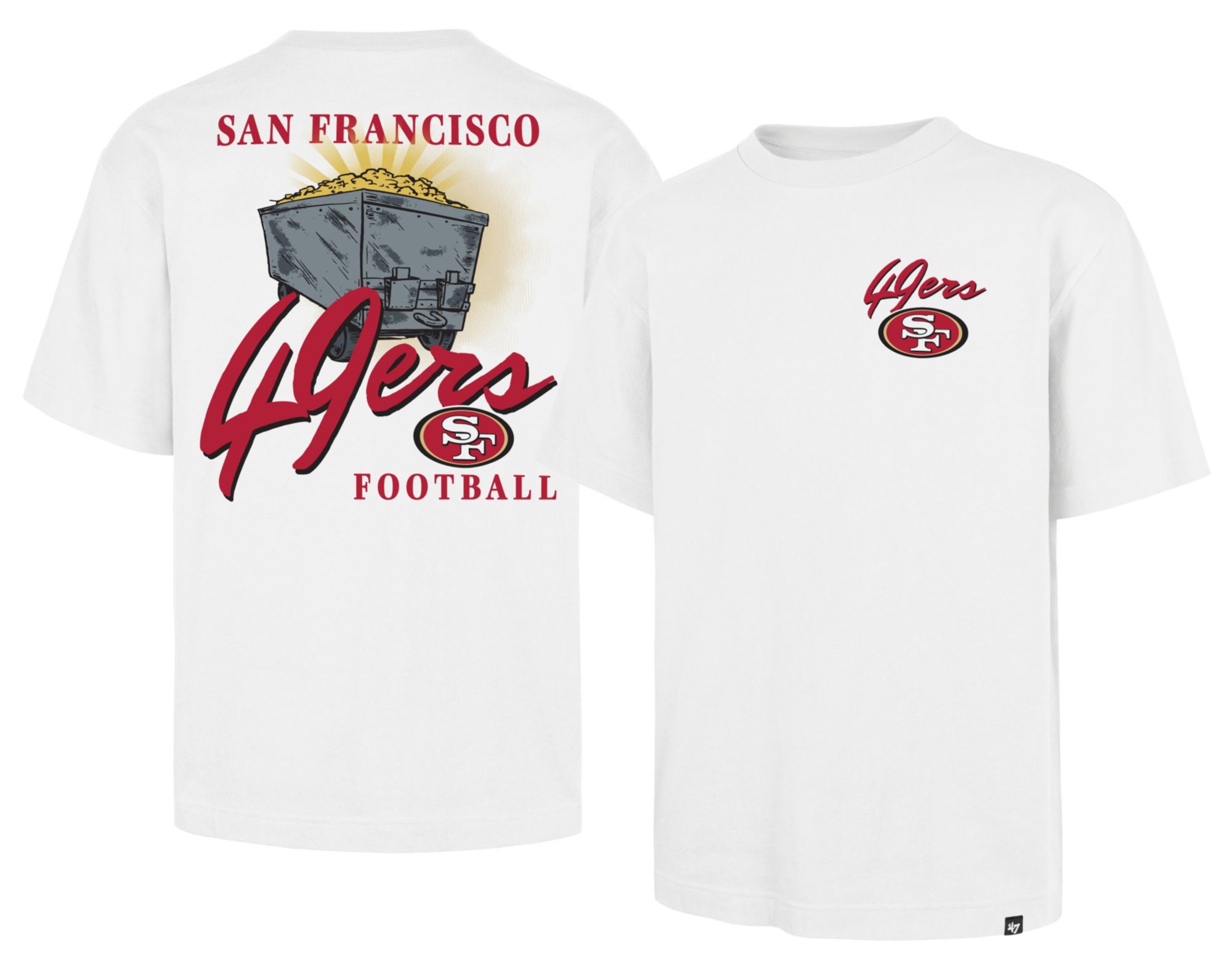 '47 Adult San Francisco 49ers White Backer Foundation T-Shirt