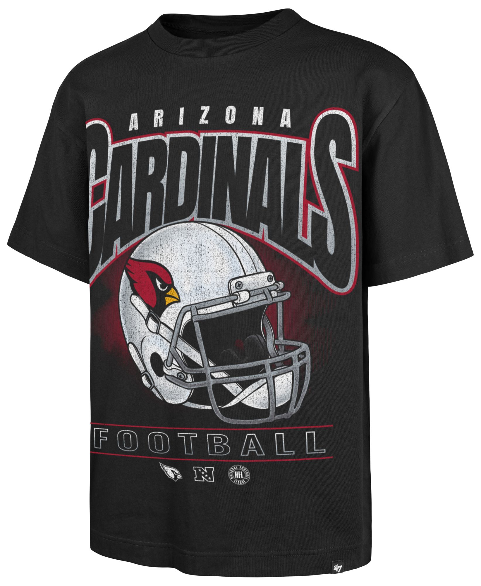 '47 Men's Arizona Cardinals Black Helmet T-Shirt
