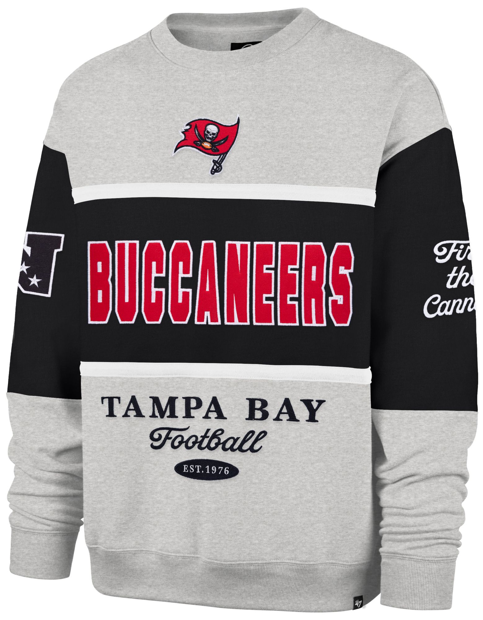 '47 Men's Tampa Bay Buccaneers Blockfield Crewneck Sweatshirt