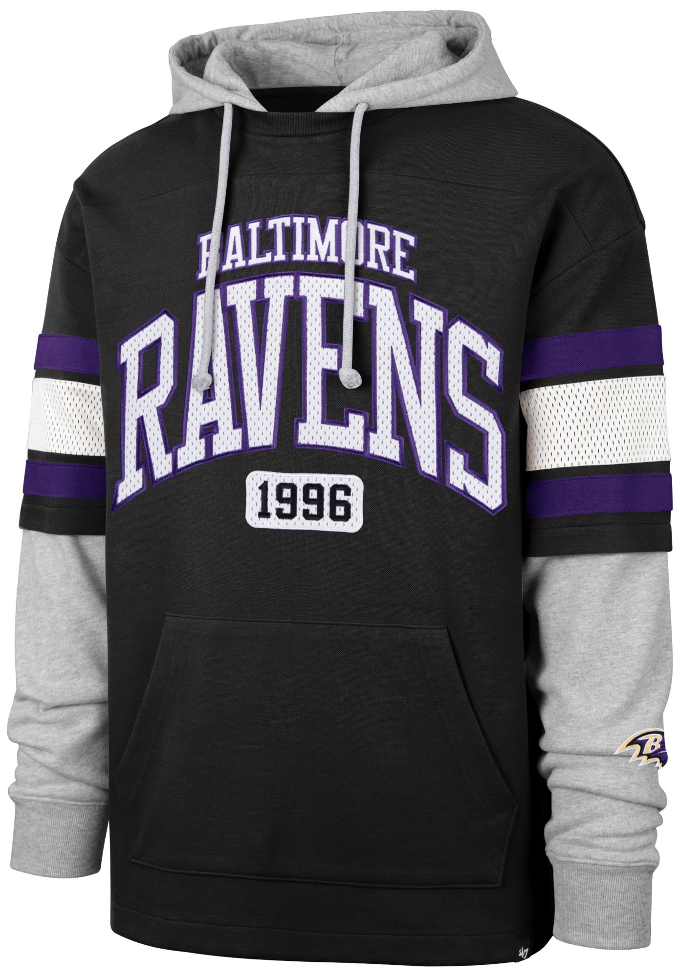 '47 Men's Baltimore Ravens Bridge Pass Hoodie