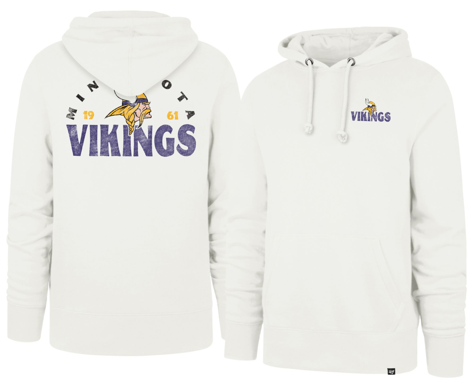 '47 Men's Minnesota Vikings Sandstone Arcitext Headline Fleece Hoodie
