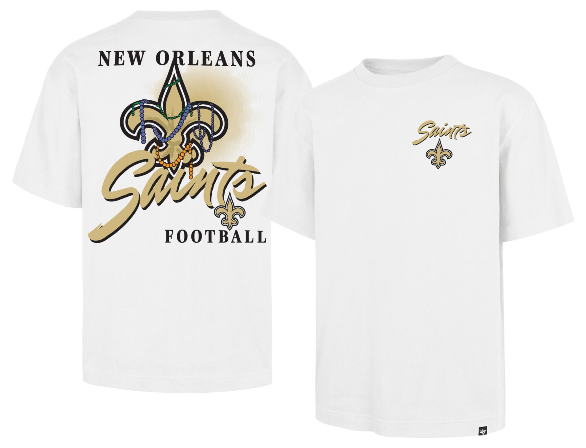'47 Men's New Orleans Saints White Backer Foundation T-Shirt