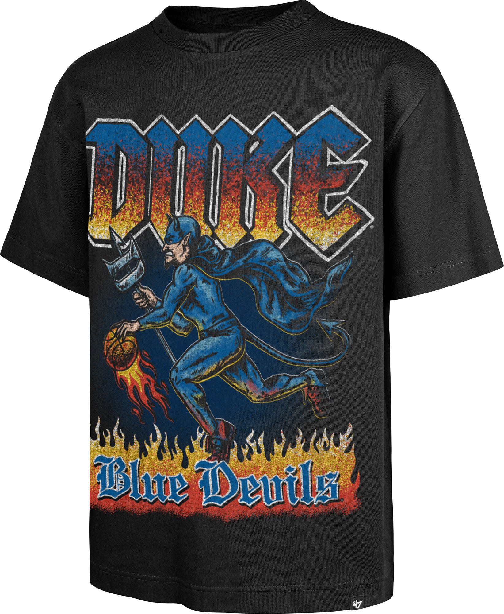 '47 Men's Duke Blue Devils Flint Black Sigma Foundation T-Shirt