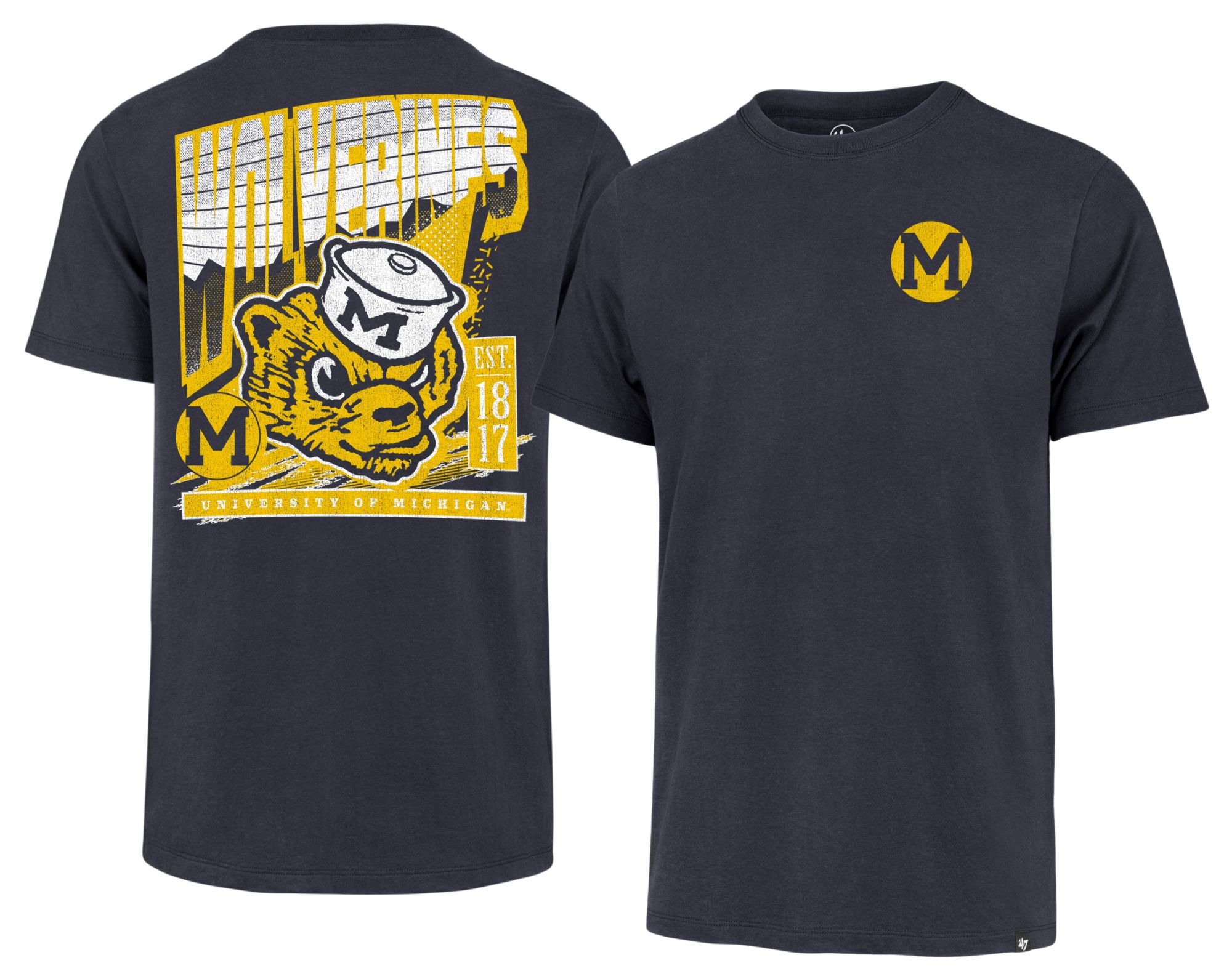 '47 Men's Michigan Wolverines Atlas Blue Reppin' T-Shirt