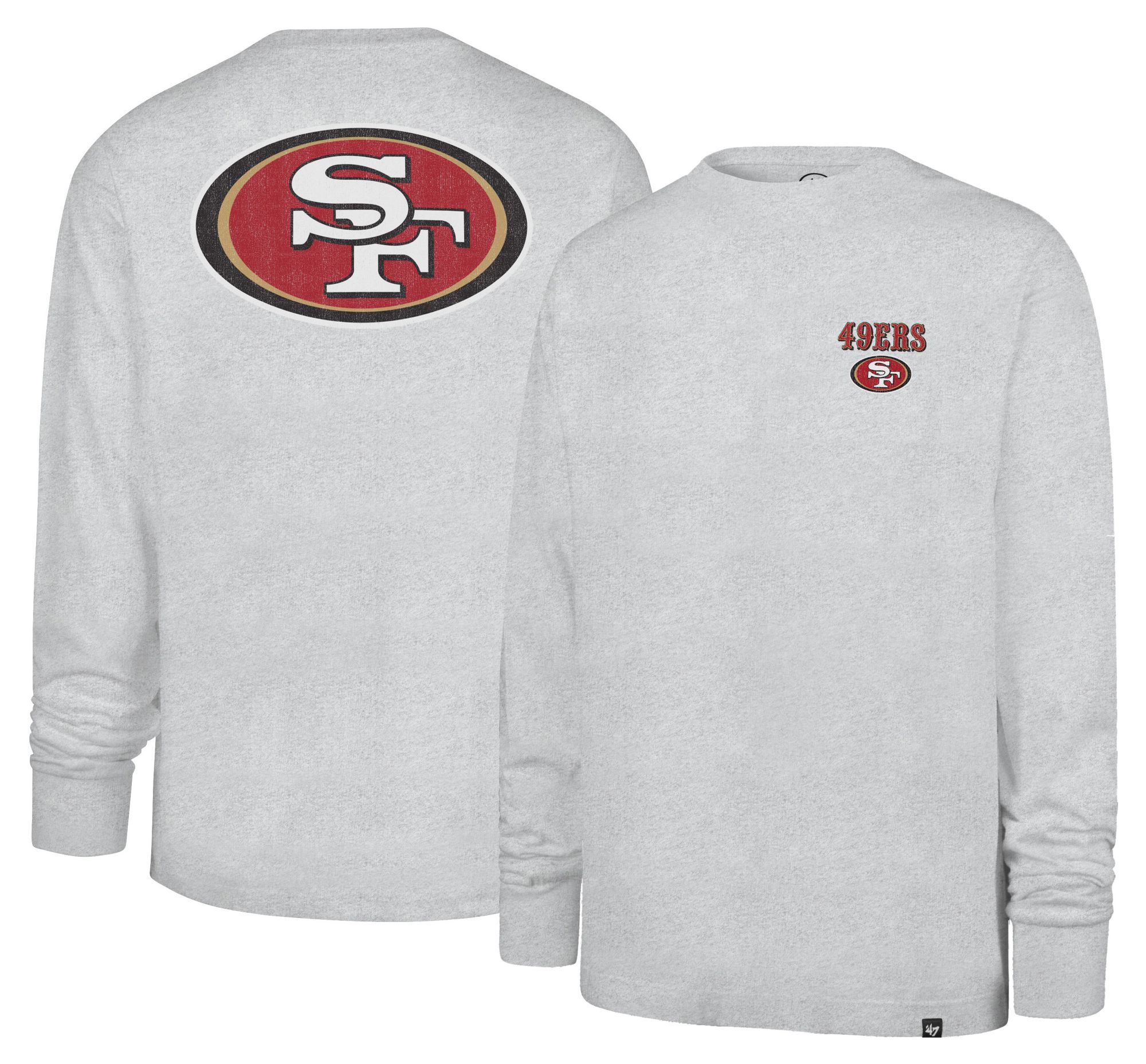 '47 Men's San Francisco 49Ers Grey Alumnus Long Sleeve Shirt