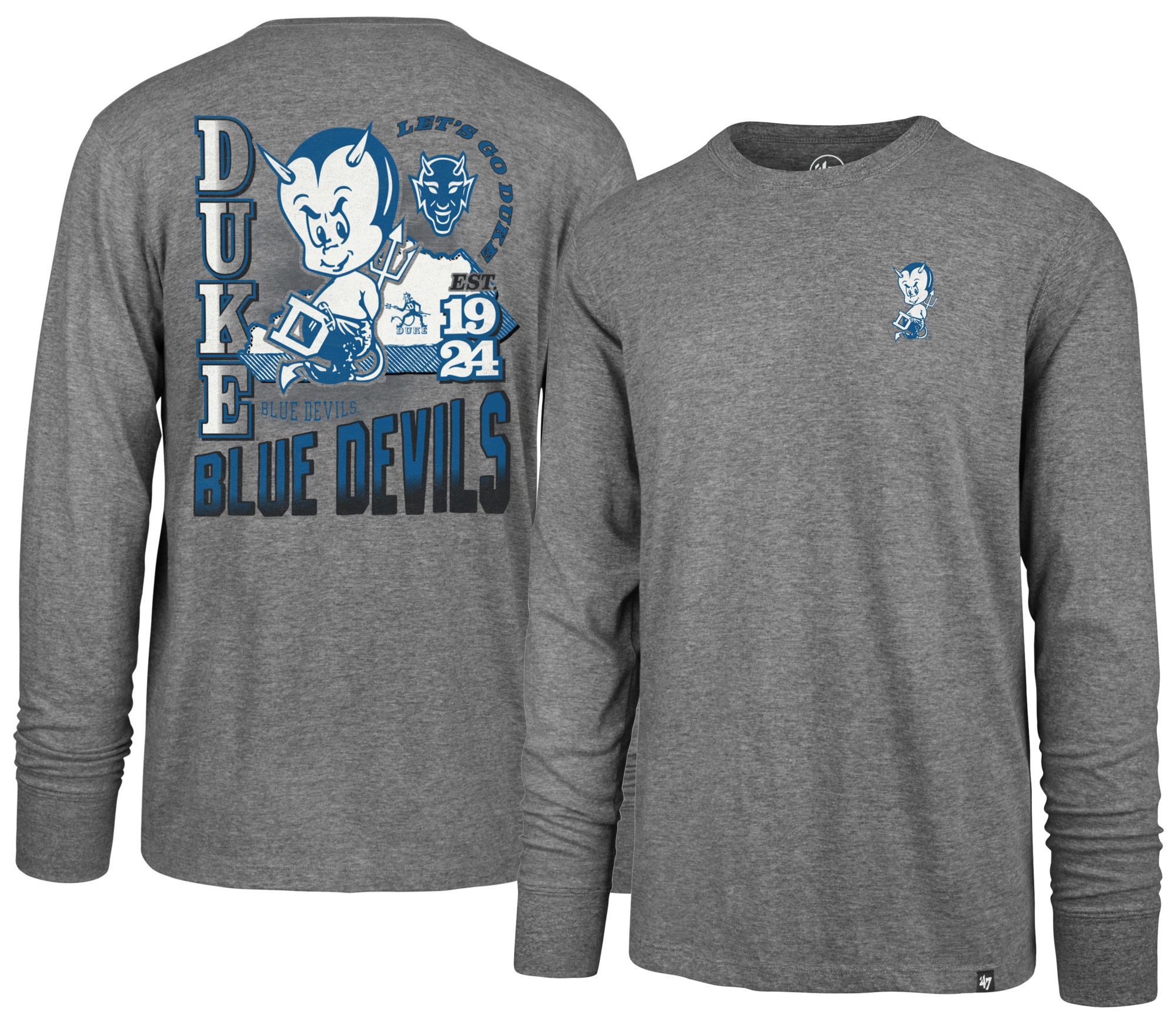 '47 Men's Duke Slate Grey Signing Day Long Sleeve Long Sleeve Shirt