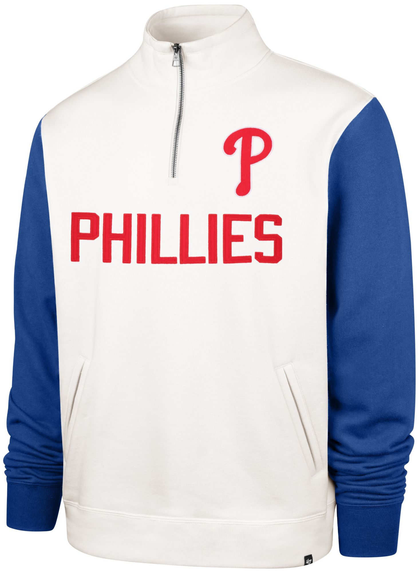 '47 Men's Philadelphia Phillies Cream Winning Streak CB 1/4 ZIP