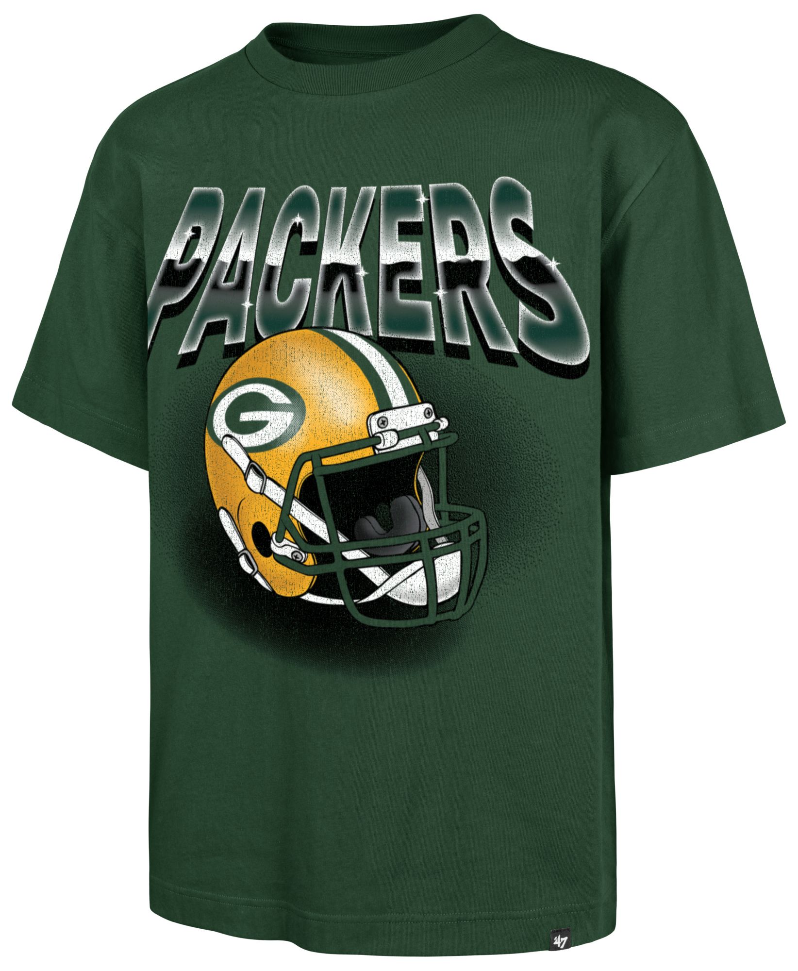 '47 Men's Green Bay Packers Dark Green Fade Foundation T-Shirt