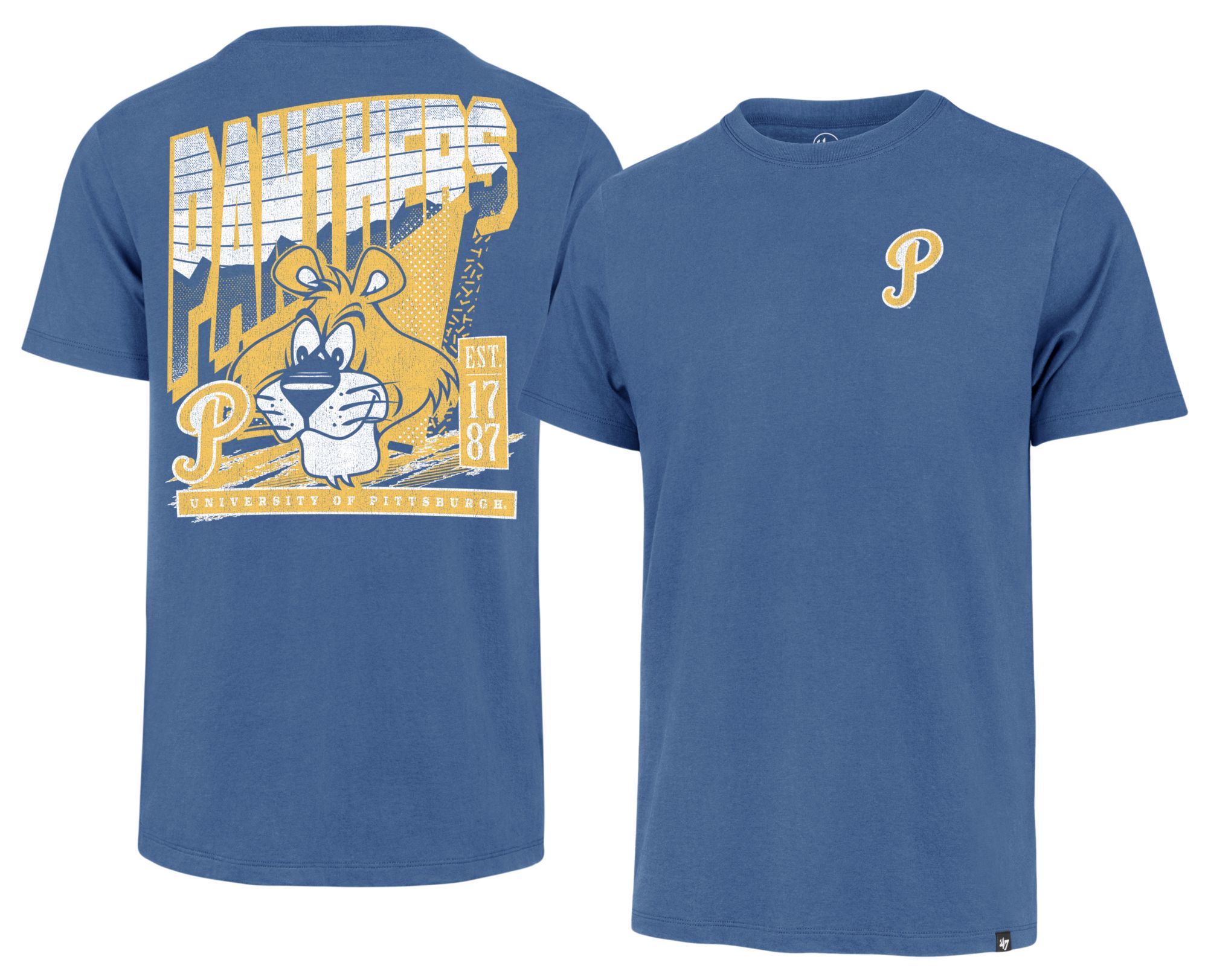 '47 Men's Pitt Panthers Cadet Blue Reppin' T-Shirt