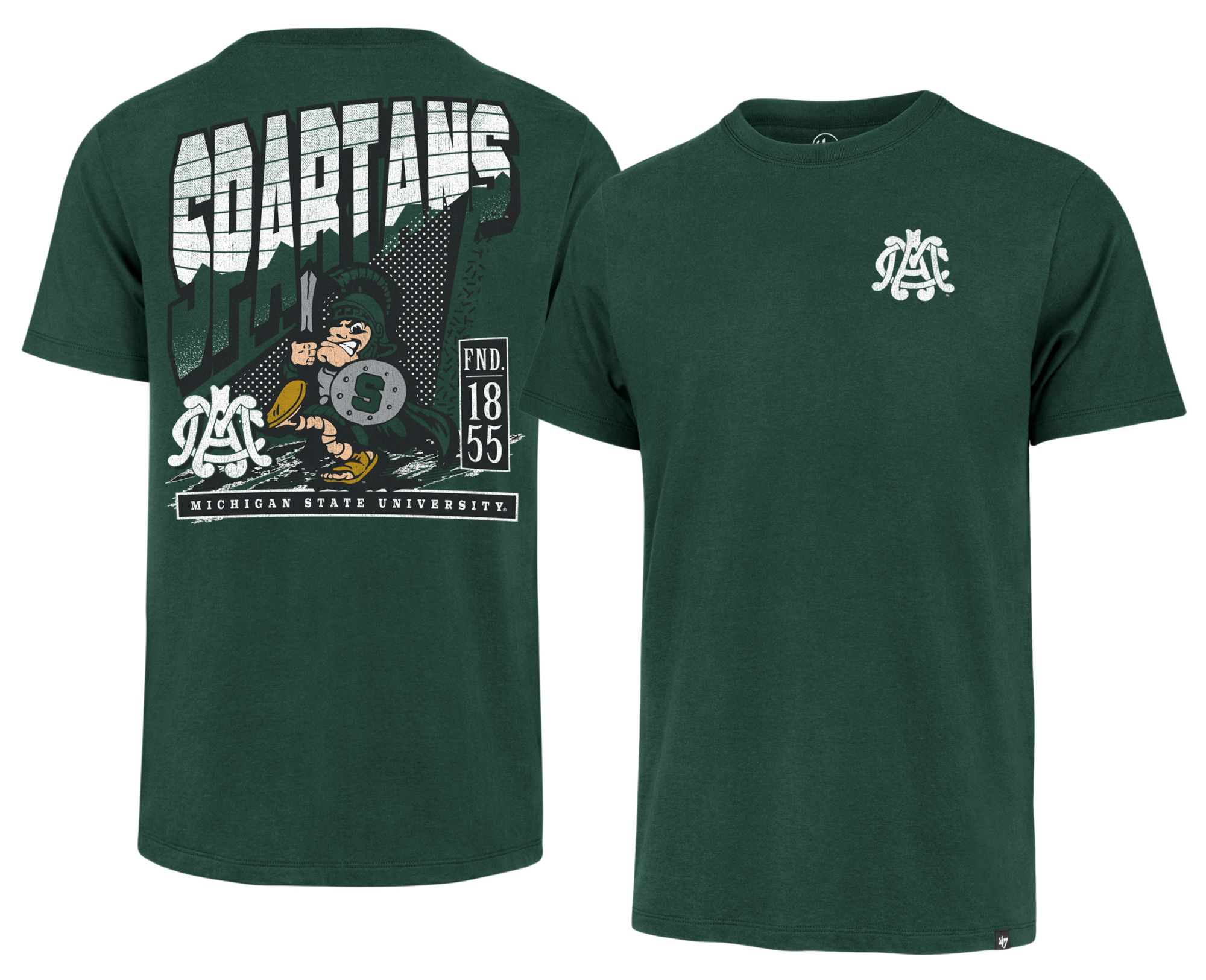 '47 Men's Michigan State Spartans Elm Green Reppin' T-Shirt