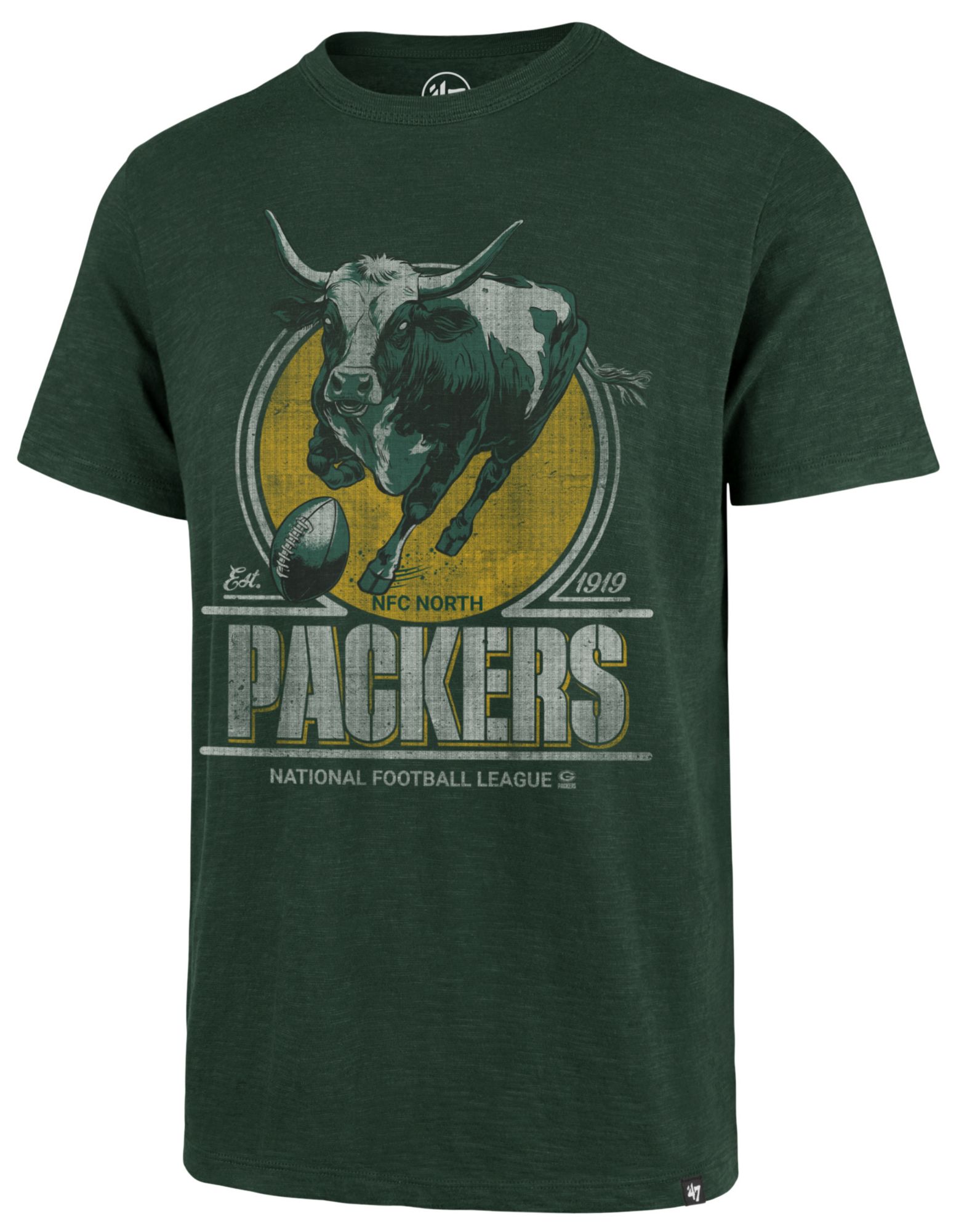 '47 Men's Green Bay Packers Pine Green Mascot Scrum T-Shirt