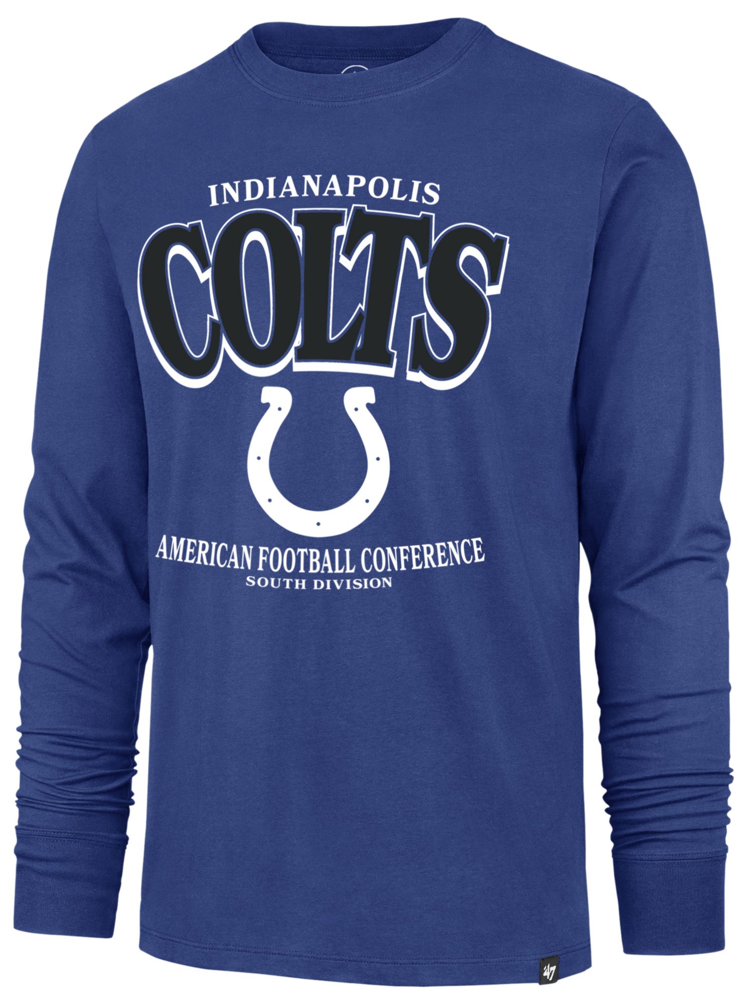 '47 Men's Indianapolis Colts Blue Checkdown Long Sleeve Shirt