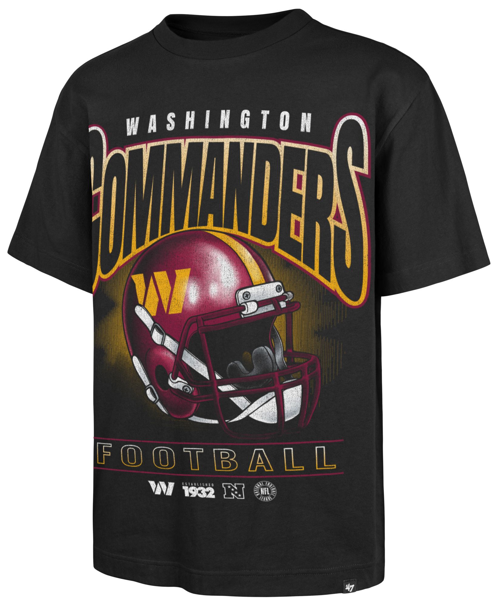 '47 Men's Washington Commanders Black Helmet T-Shirt
