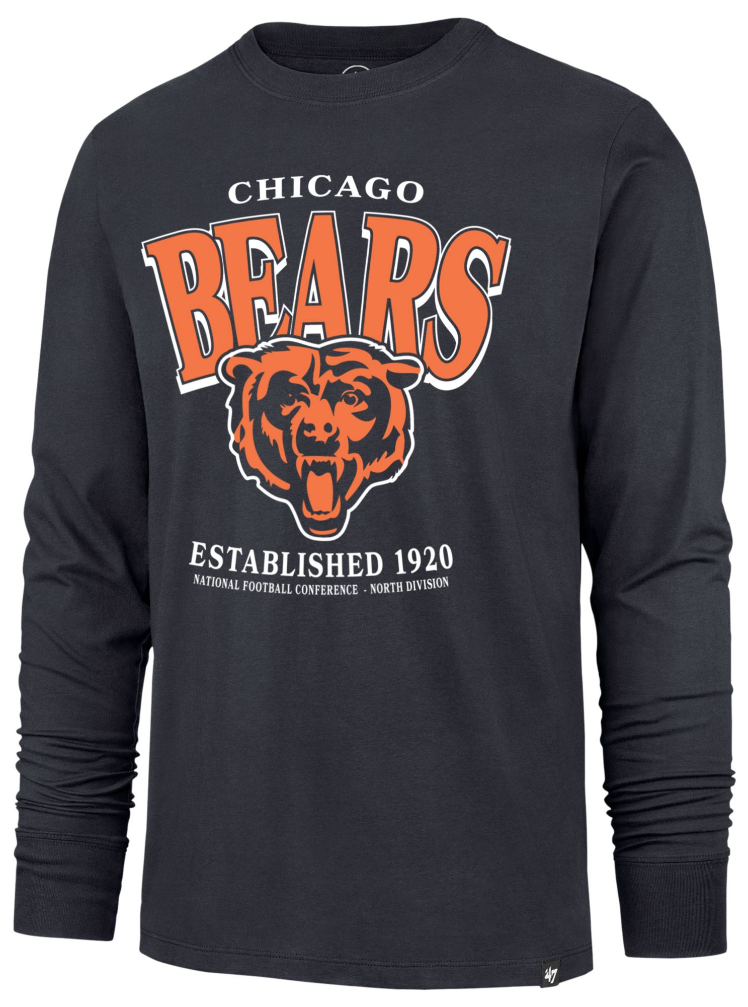 '47 Men's Chicago Bears Blue Checkdown Long Sleeve Shirt