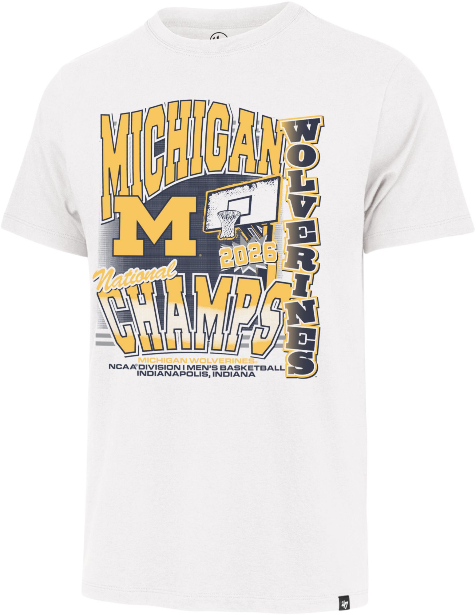 47 Adult 2026 Men's Basketball National Champions Michigan Wolverines Franklin T-Shirt