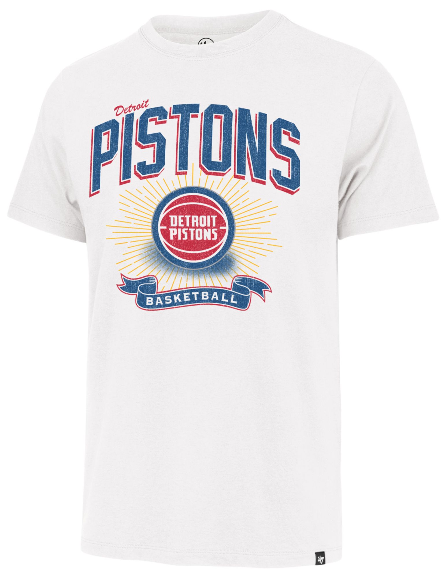 '47 Men's Detroit Pistons White Prime Play T-Shirt