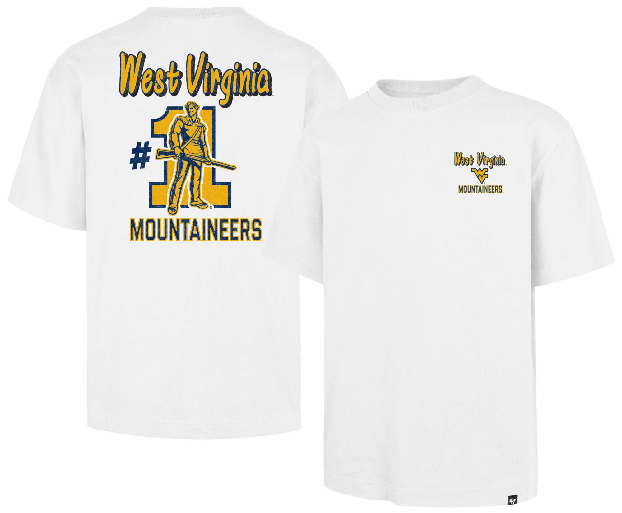 '47 Men's West Virginia Mountaineers White Big and Tall T-Shirt