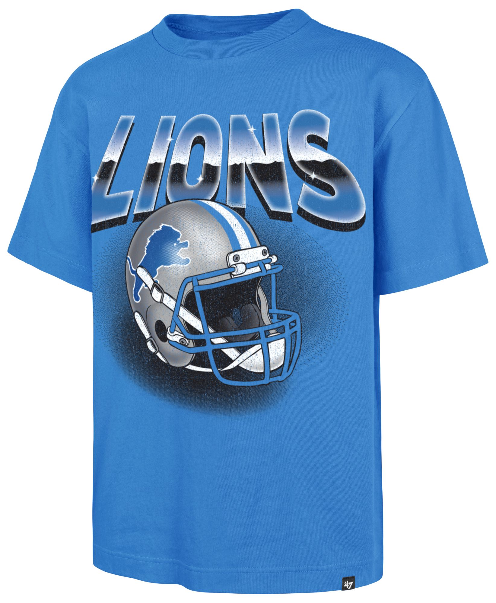'47 Men's Detroit Lions Blue Fade Foundation T-Shirt