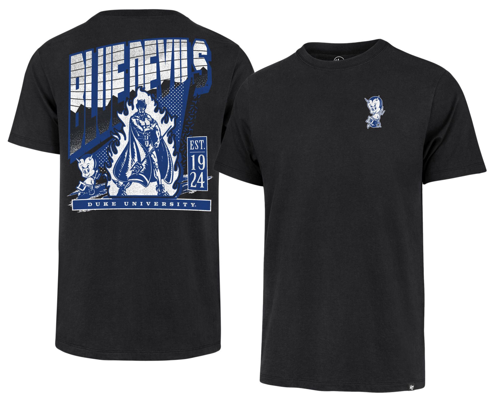 '47 Men's Duke Blue Devils Flint Black Reppin' T-Shirt