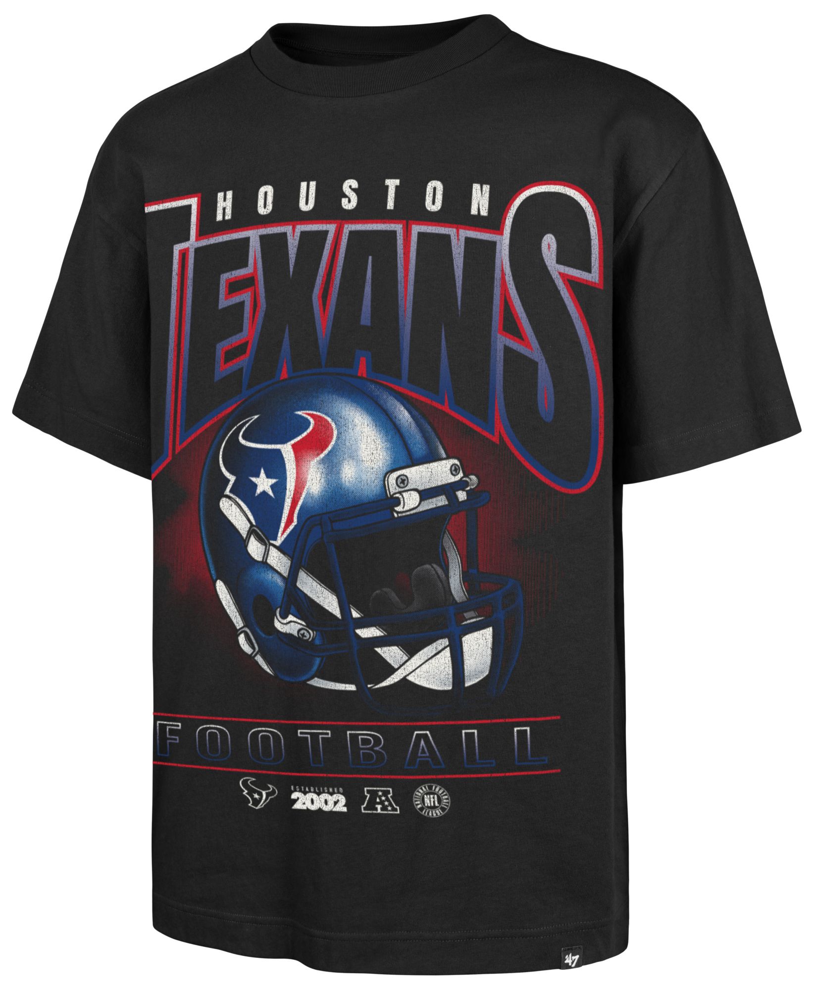 '47 Men's Houston Texans Black Helmet T-Shirt