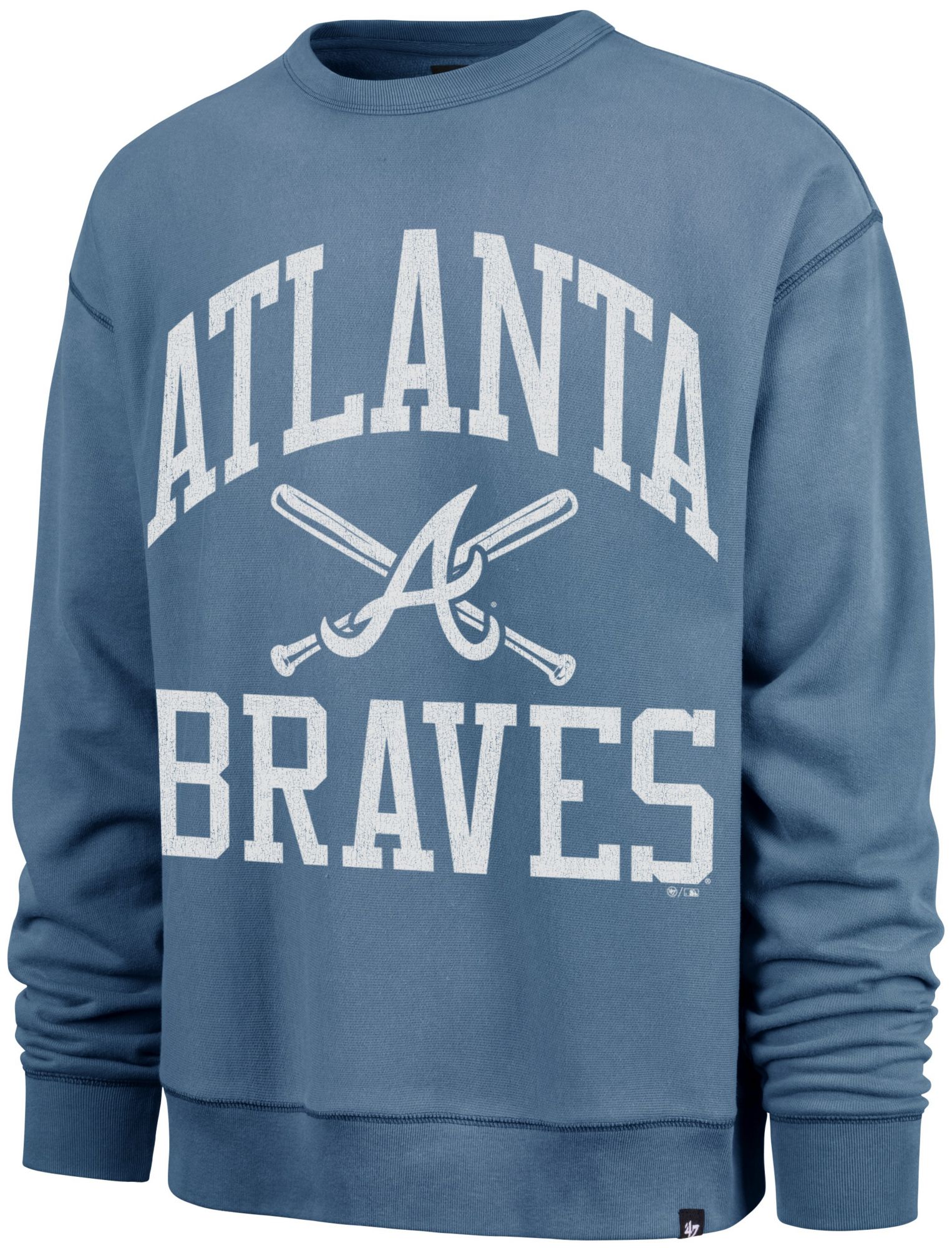 '47 Men's Atlanta Braves Navy Wave Rider River Crew
