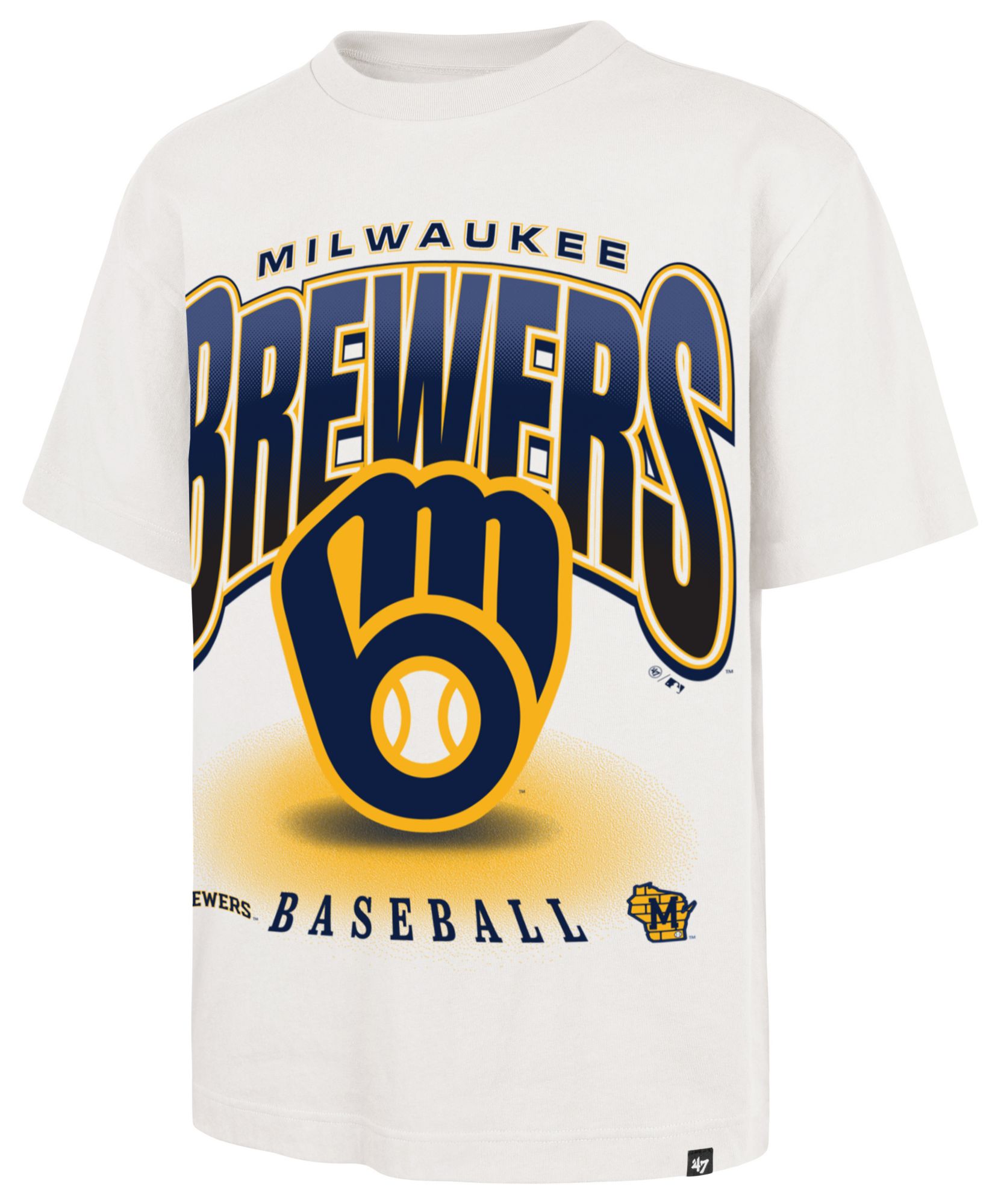 '47 Men's Milwaukee Brewers White Flex Foundation T-Shirt
