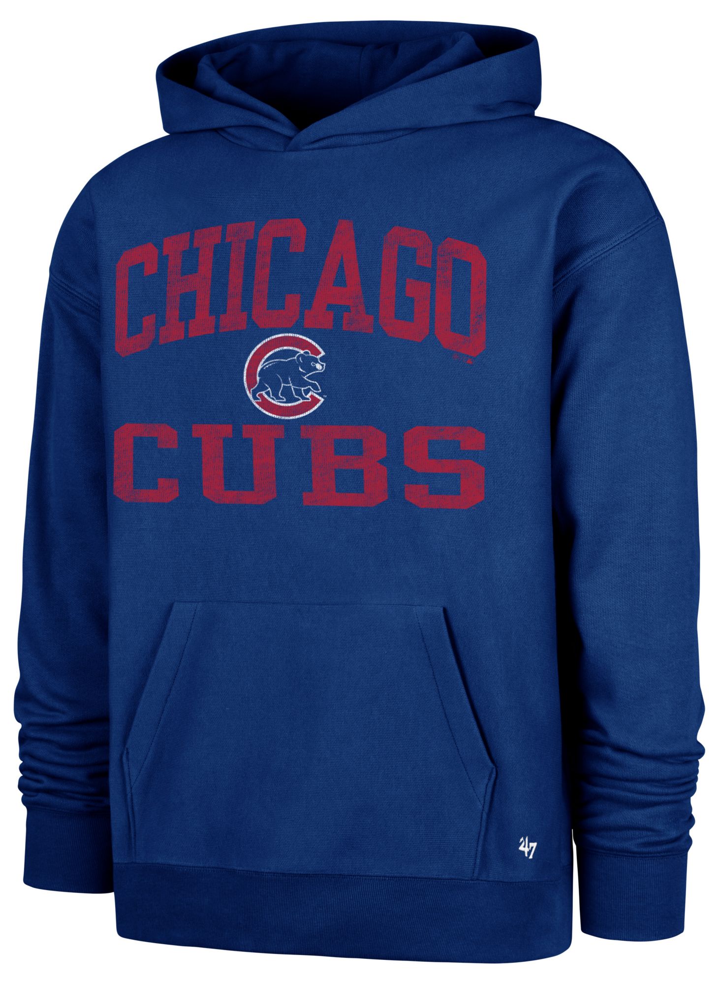 '47 Men's Chicago Cubs Royal Campus Stacked Foundation Hoodie