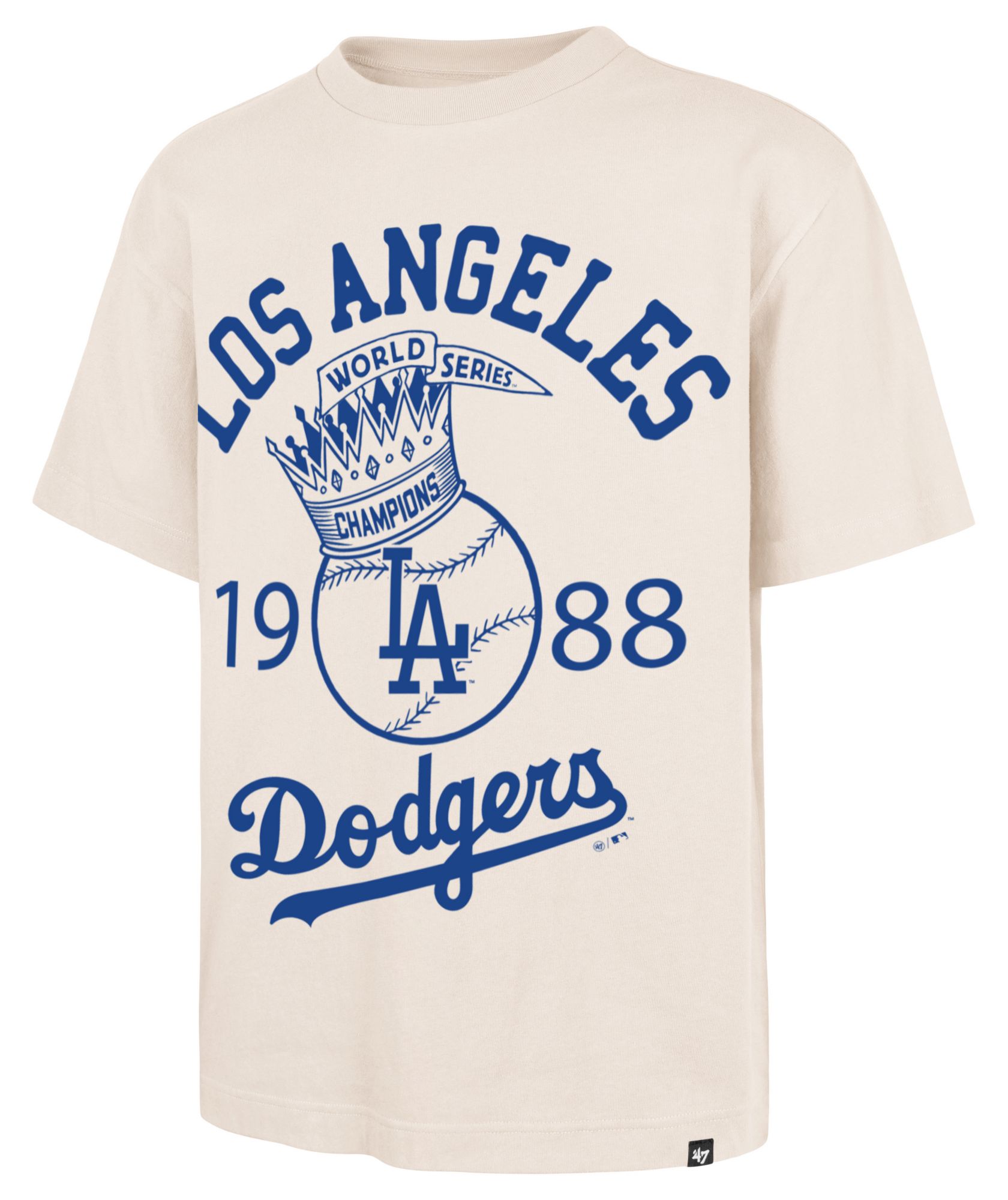 '47 Men's Los Angeles Dodgers Cream Crown Foundation T-Shirt