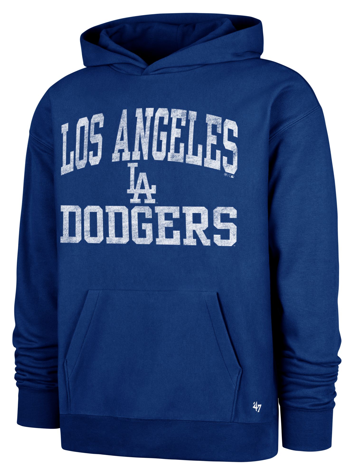 '47 Men's Los Angeles Dodgers Royal Campus Stacked Foundation Hoodie
