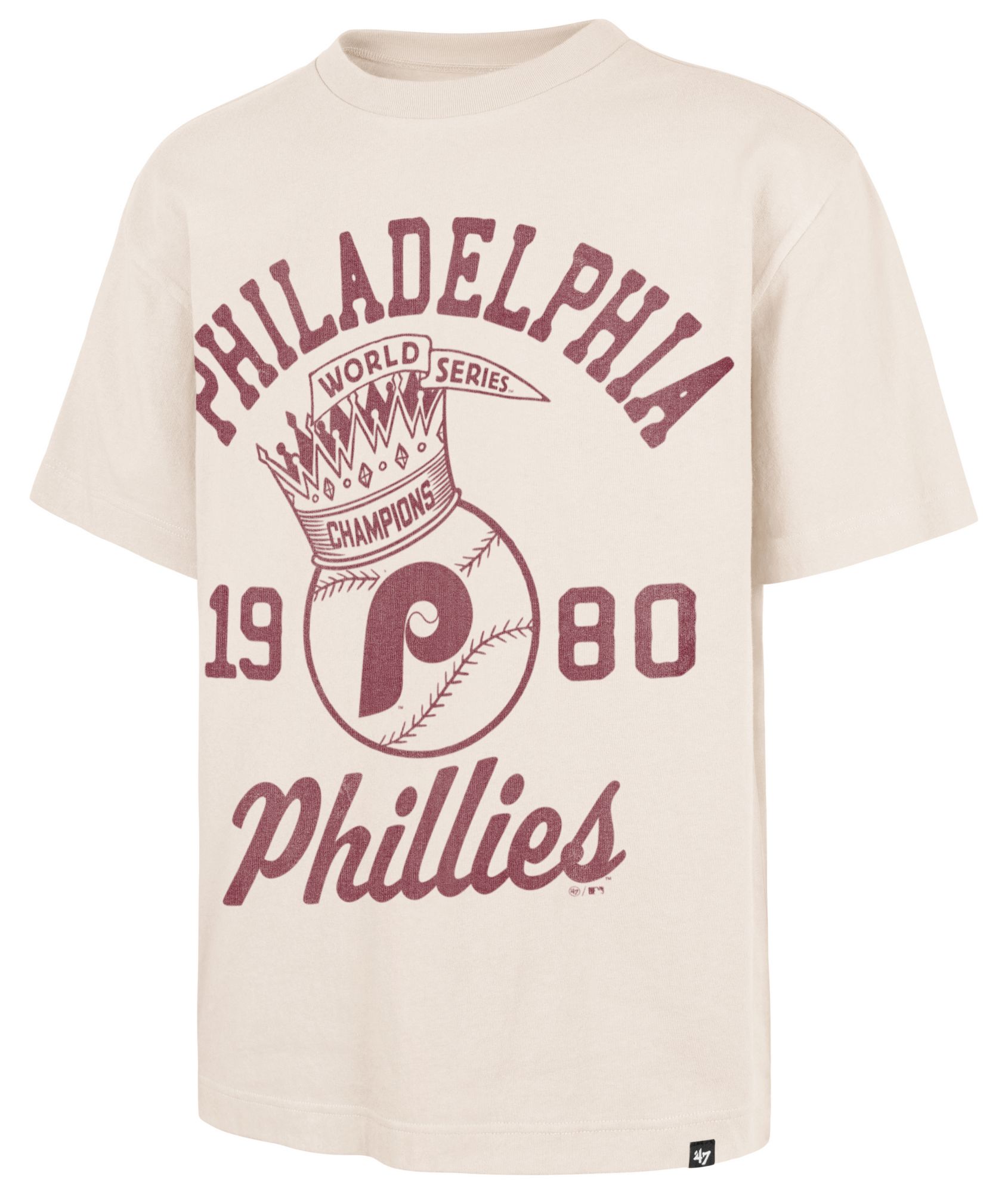 '47 Men's Philadelphia Phillies Cream Crown Foundation T-Shirt