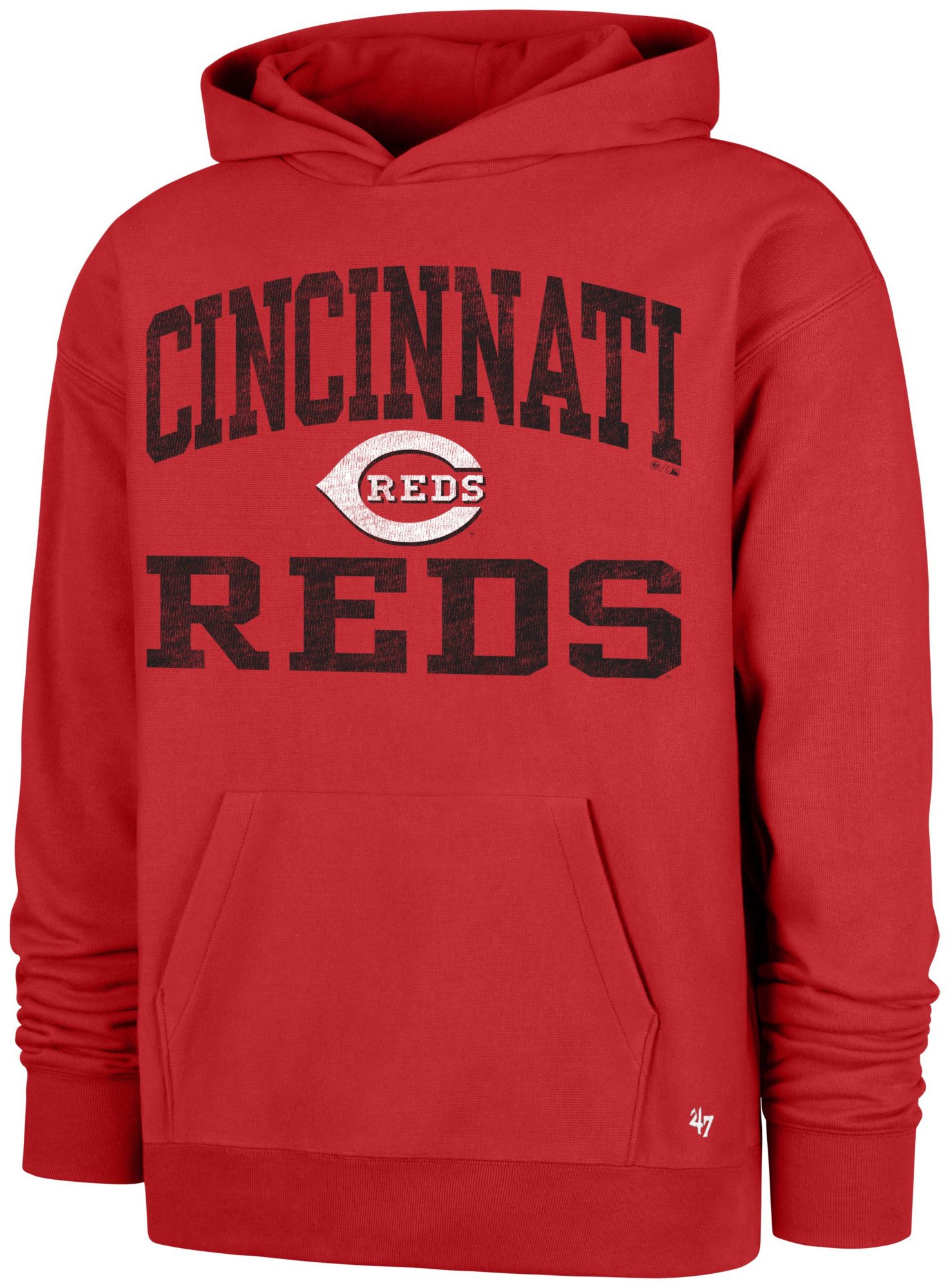 '47 Men's Cincinnati Reds Red Campus Stacked Foundation Hoodie