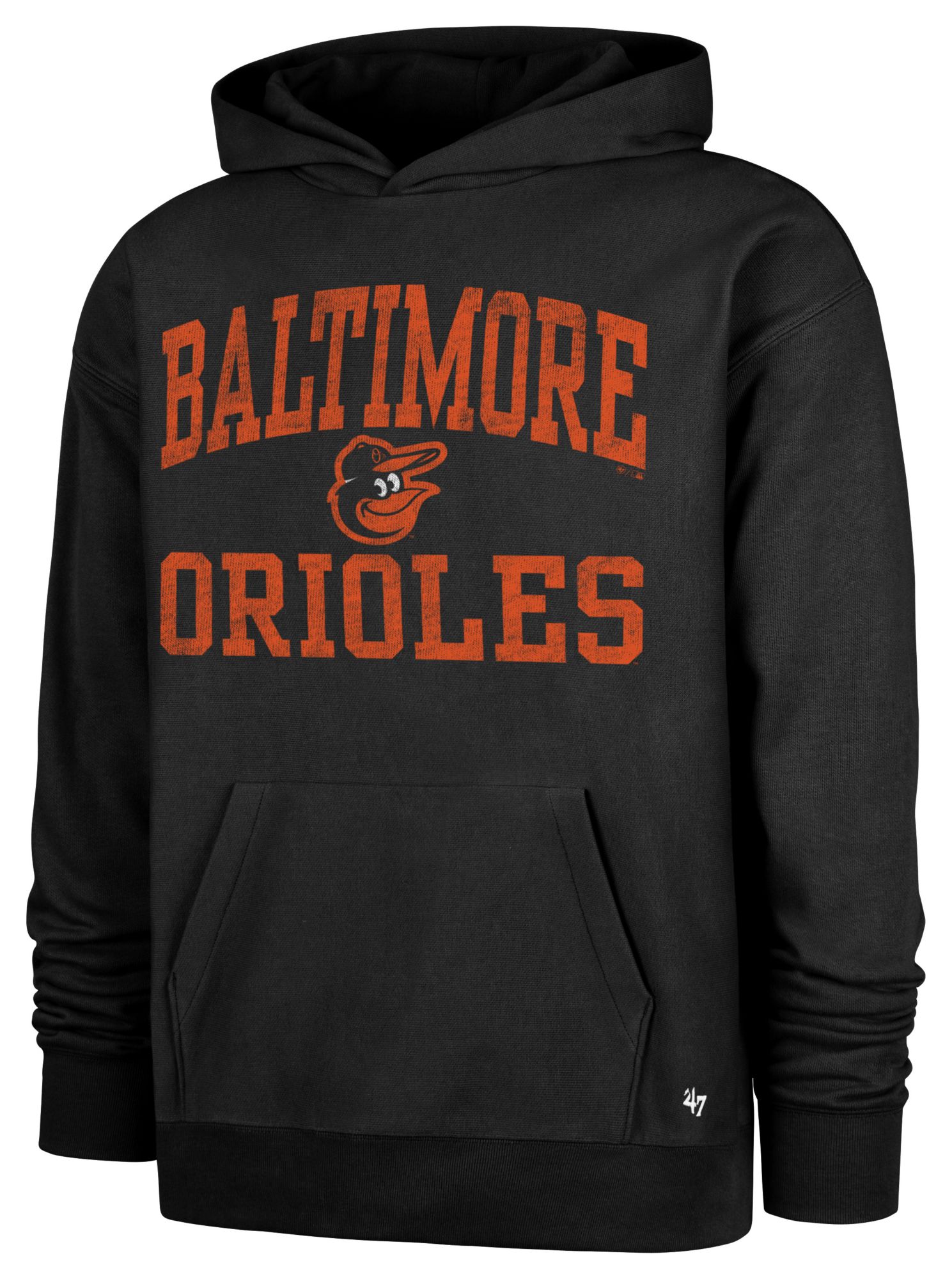 '47 Men's Baltimore Orioles Black Campus Stacked Foundation Hoodie