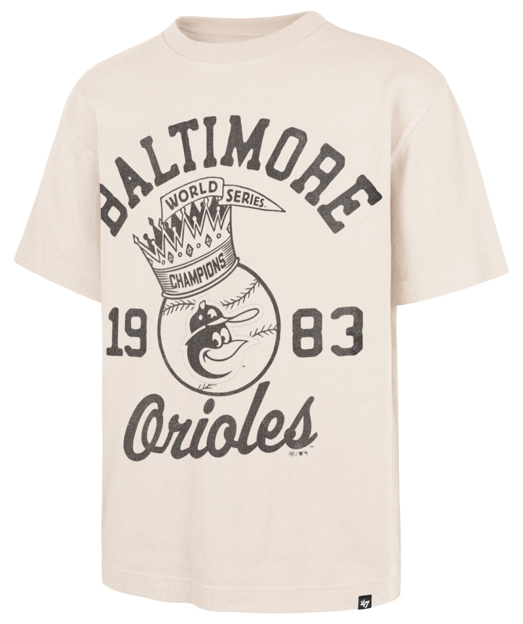 '47 Men's Baltimore Orioles Cream Crown Foundation T-Shirt