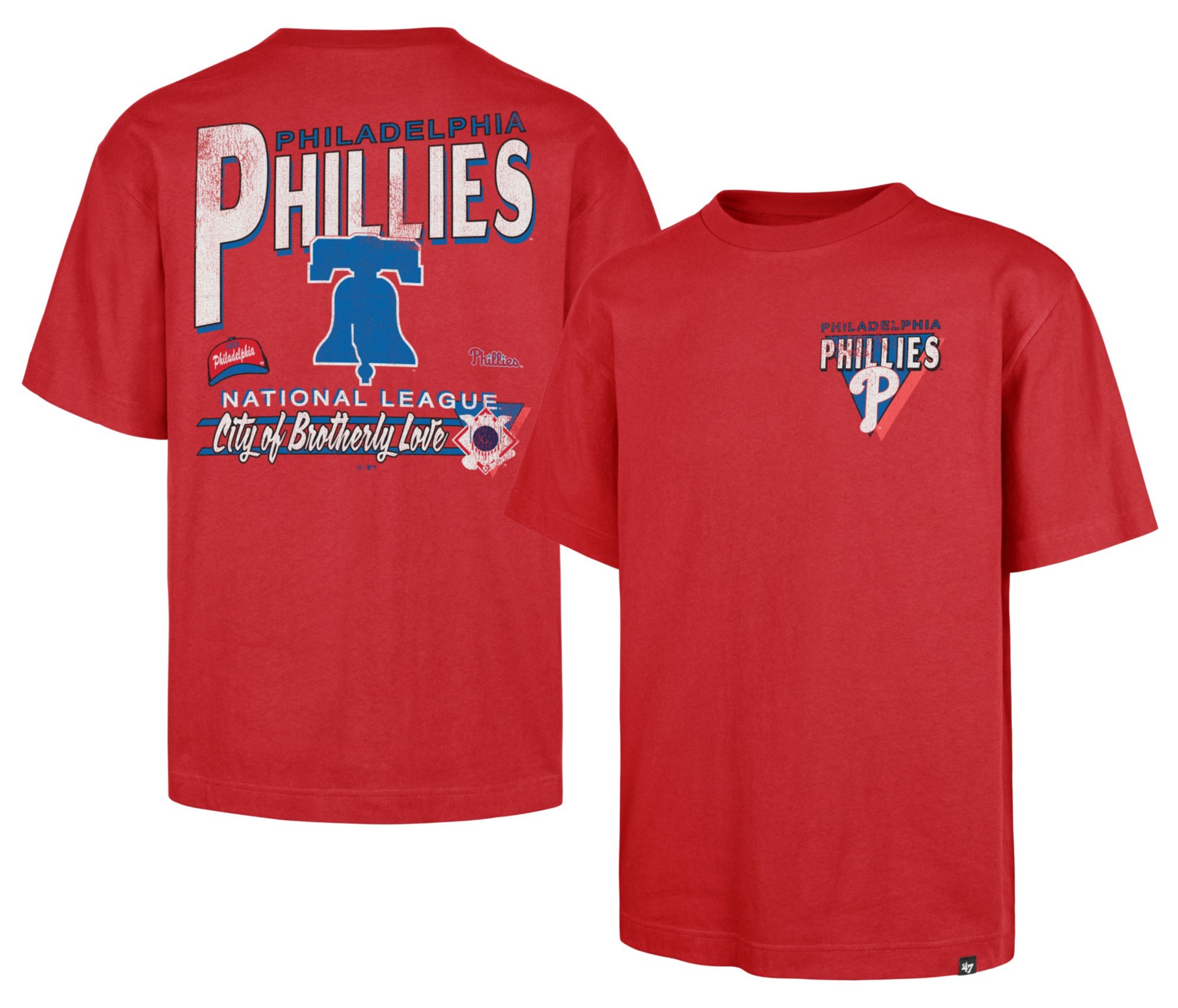'47 Men's Philadelphia Phillies Red Under Bar Foundation T-Shirt