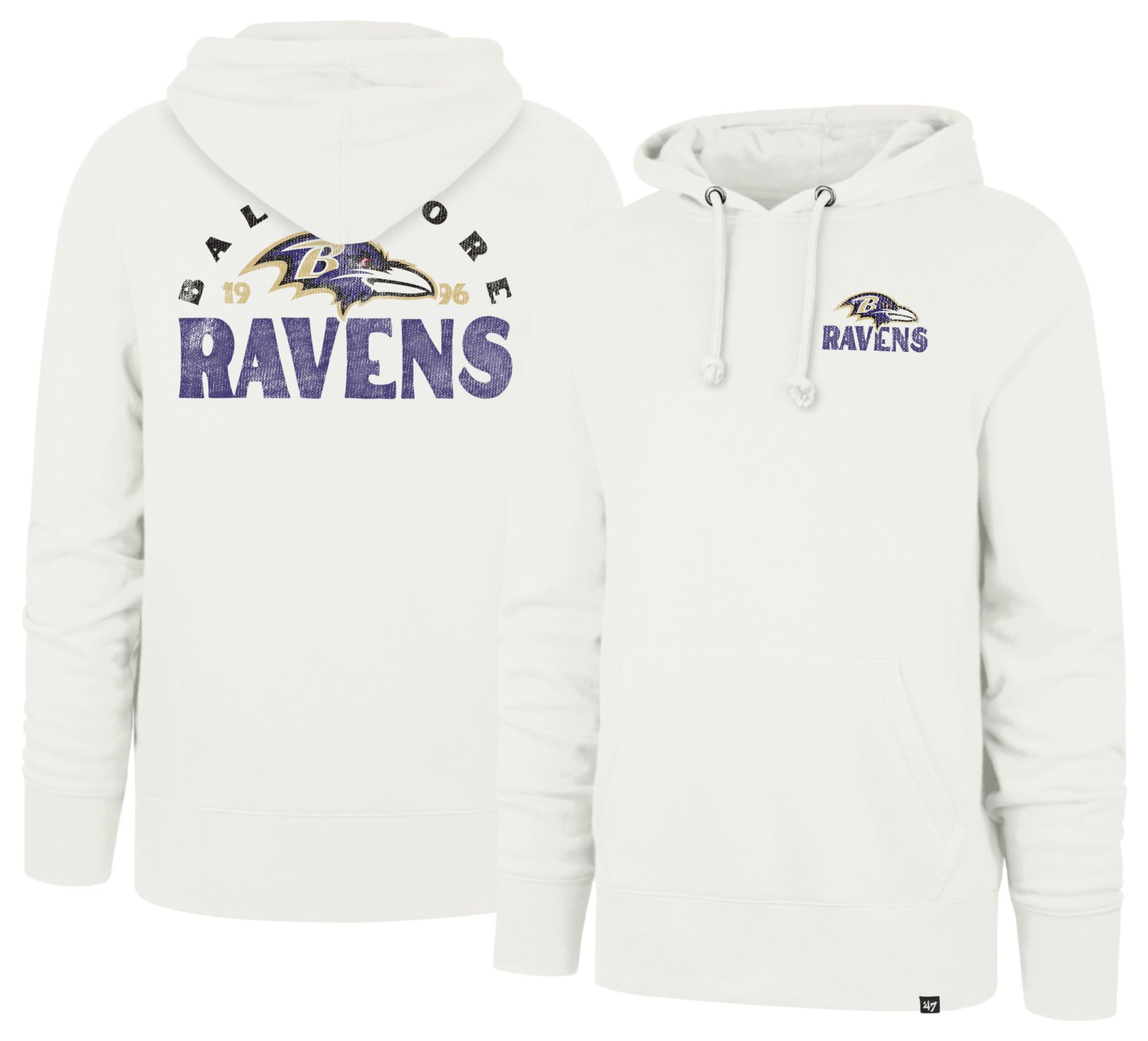 '47 Men's Baltimore Ravens Sandstone Arcitext Headline Fleece Hoodie