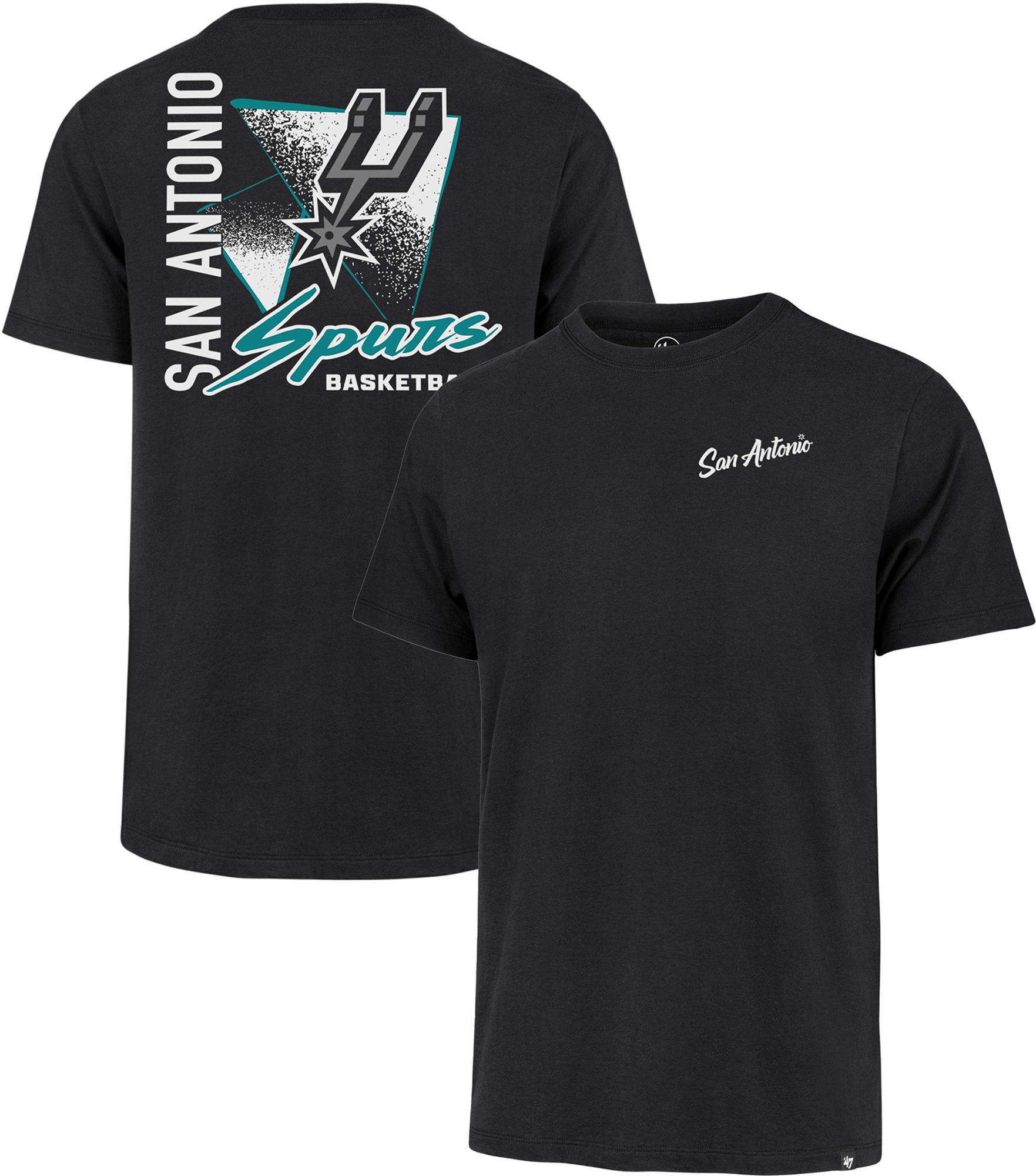'47 Men's 2025-26 City Edition San Antonio Spurs Flint Black Backer T-Shirt
