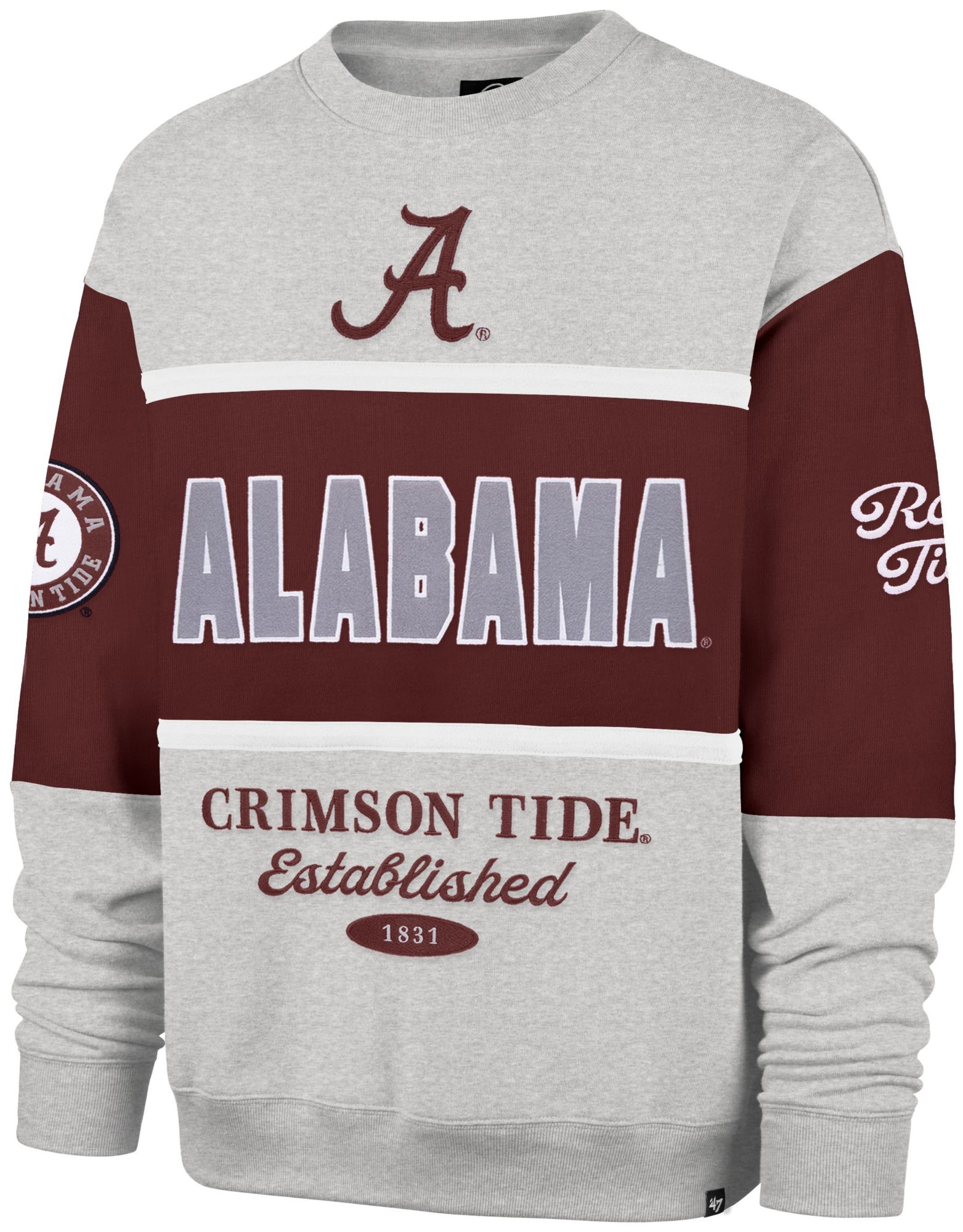 '47 Men's Alabama Crimson Tide Red Maximalist Crewneck Sweatshirt