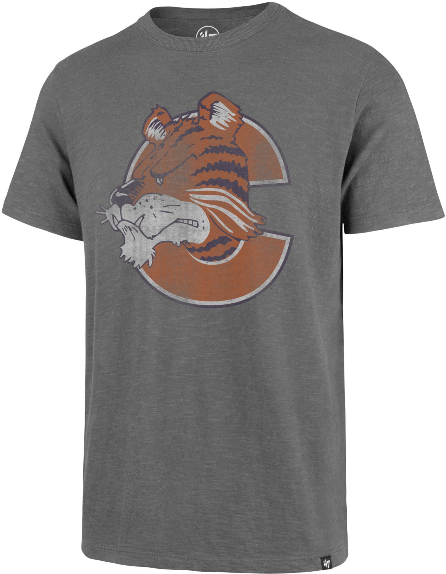'47 Men's Clemson Tigers Wolf Grey Grit Scrum T-Shirt