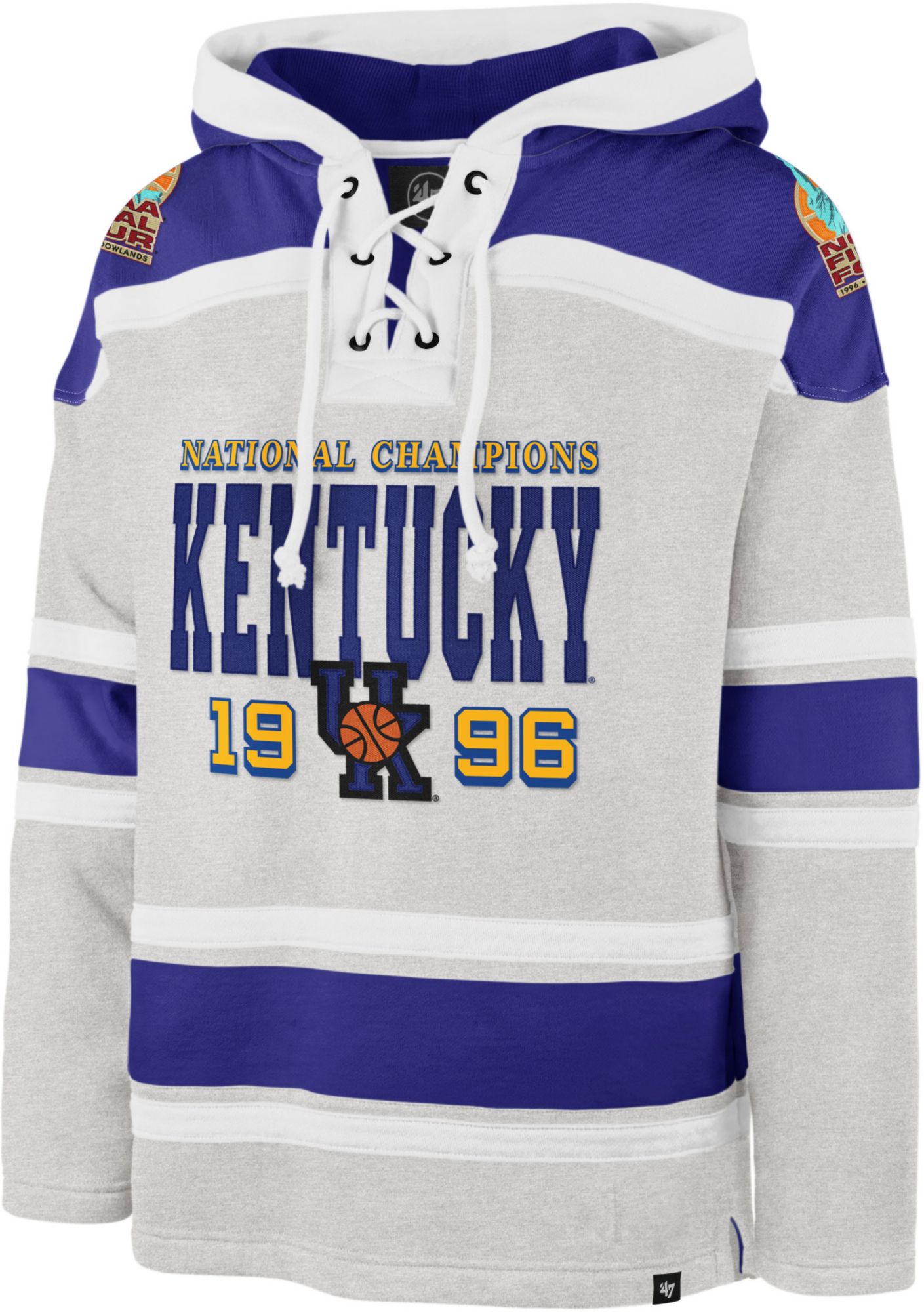 '47 Men's Kentucky Wildcats Grey Superior Lacer Hoodie