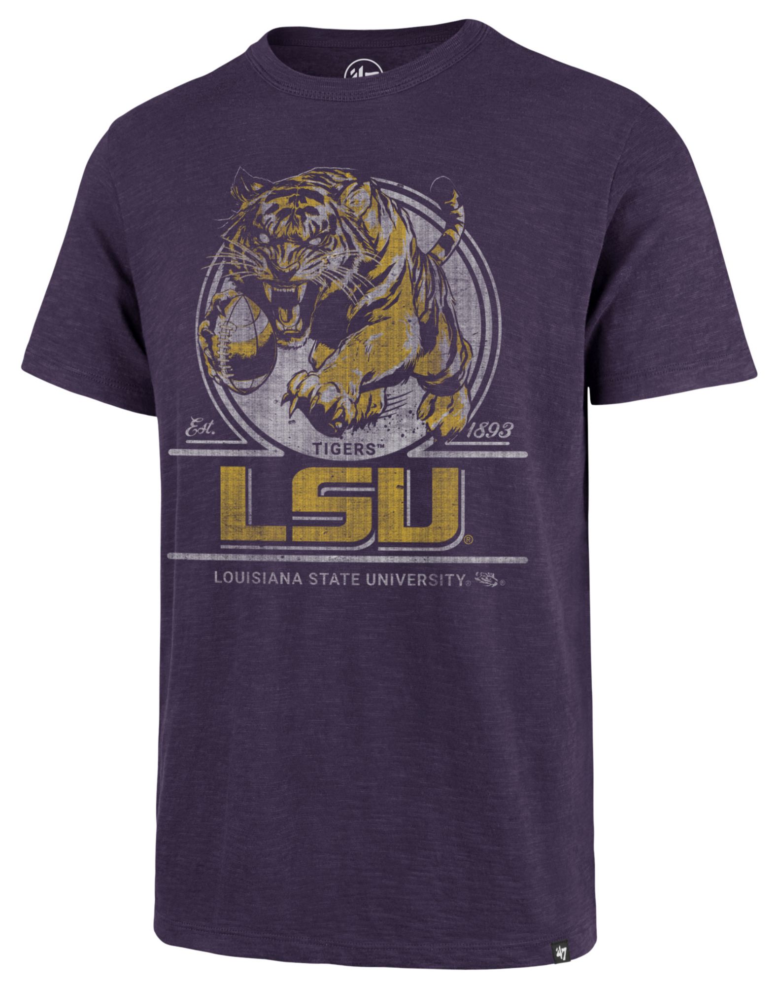 '47 Men's LSU Tigers Grape Emblem Scrum T-Shirt