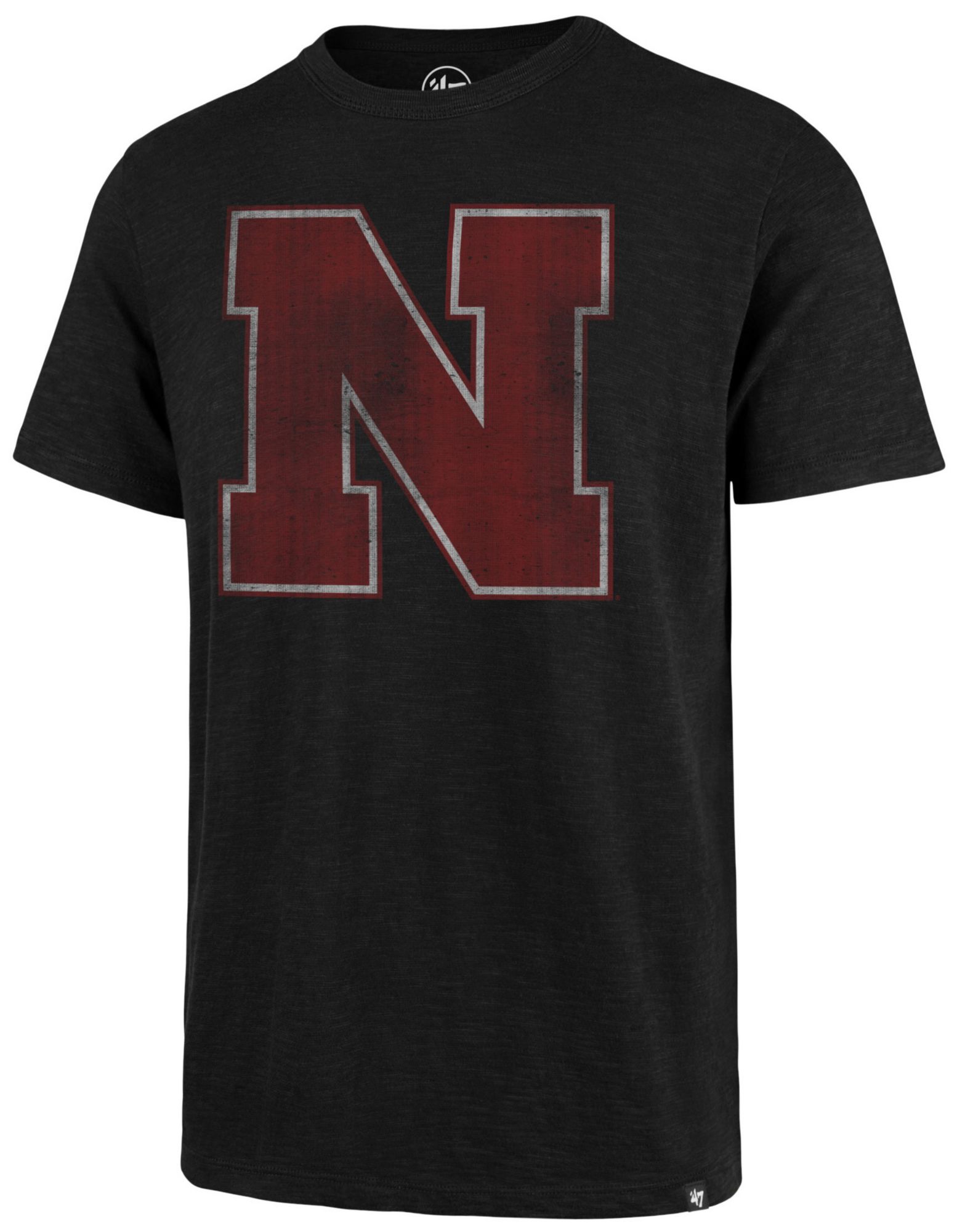 '47 Men's Nebraska Cornhuskers Jet Black Grit Scrum T-Shirt