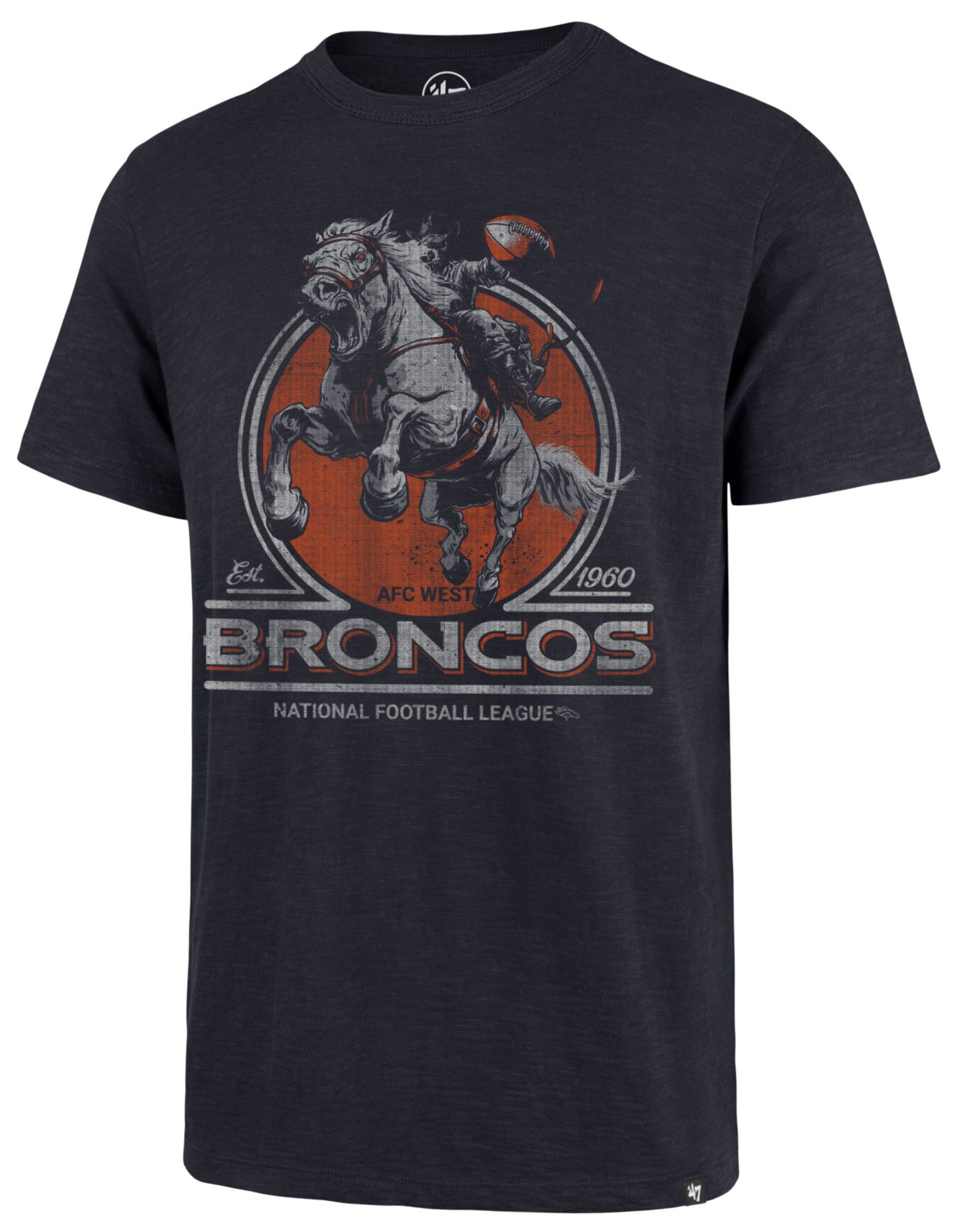 '47 Men's Denver Broncos Fall Navy Mascot Scrum T-Shirt