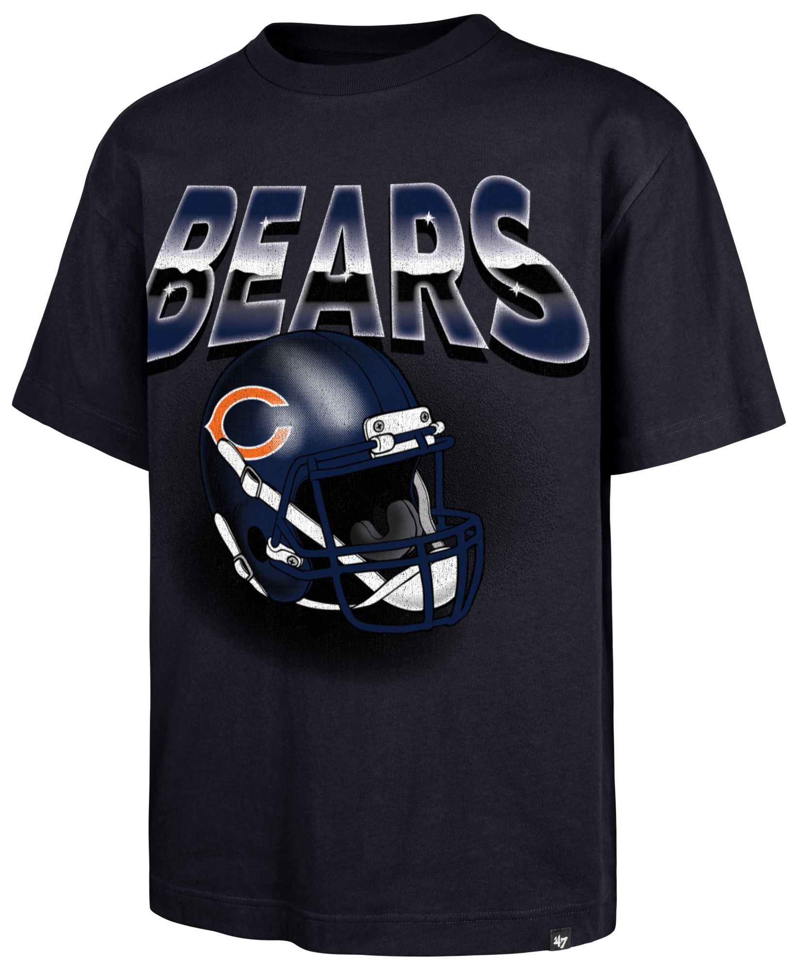 '47 Men's Chicago Bears Navy Fade Foundation T-Shirt