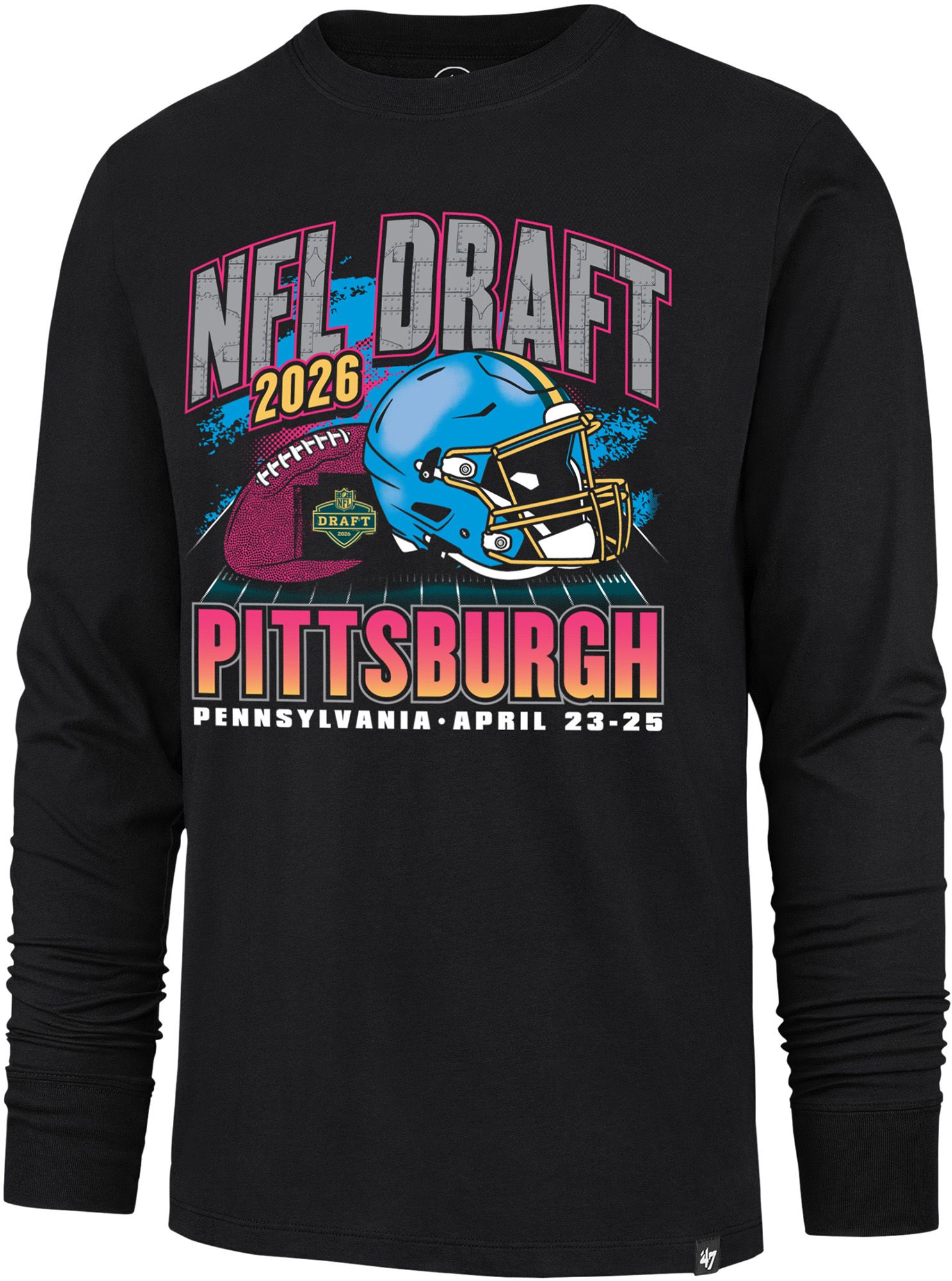 '47 Men's NFL Draft 2026 Helmet Long Sleeve Shirt