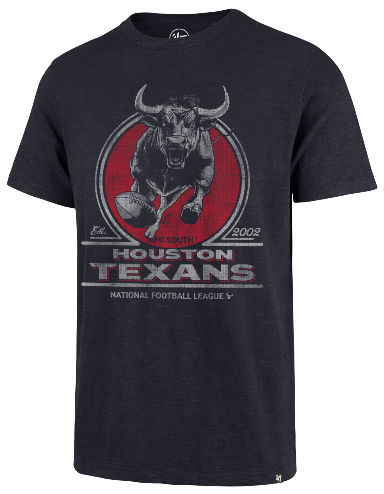 '47 Men's Houston Texans Fall Navy Mascot Scrum T-Shirt