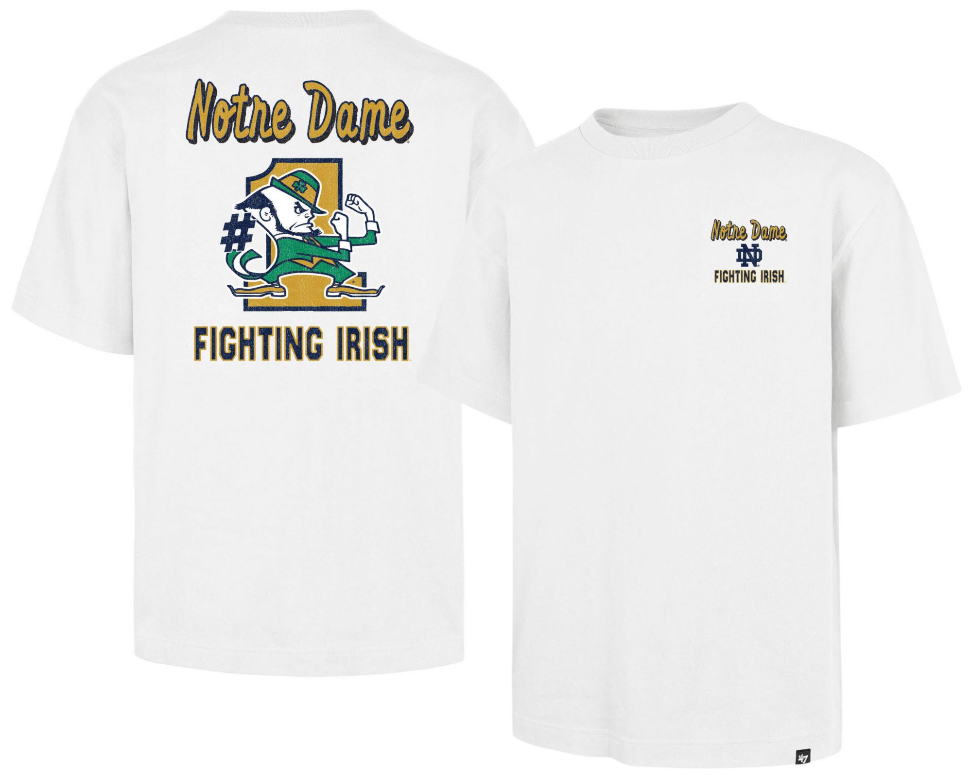 '47 Men's Notre Dame Fighting Irish White Big and Tall T-Shirt